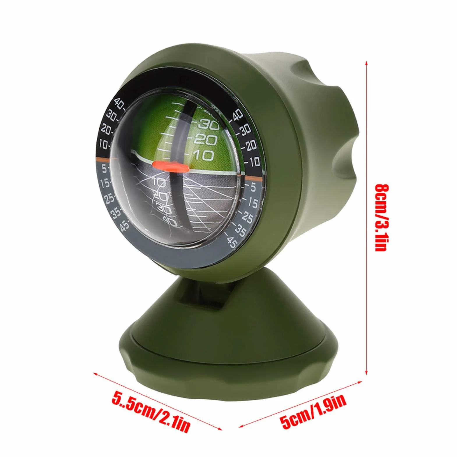 Tbest Inclinomètre de Voiture, équipement de Mesure d'angle Multifonction extérieur