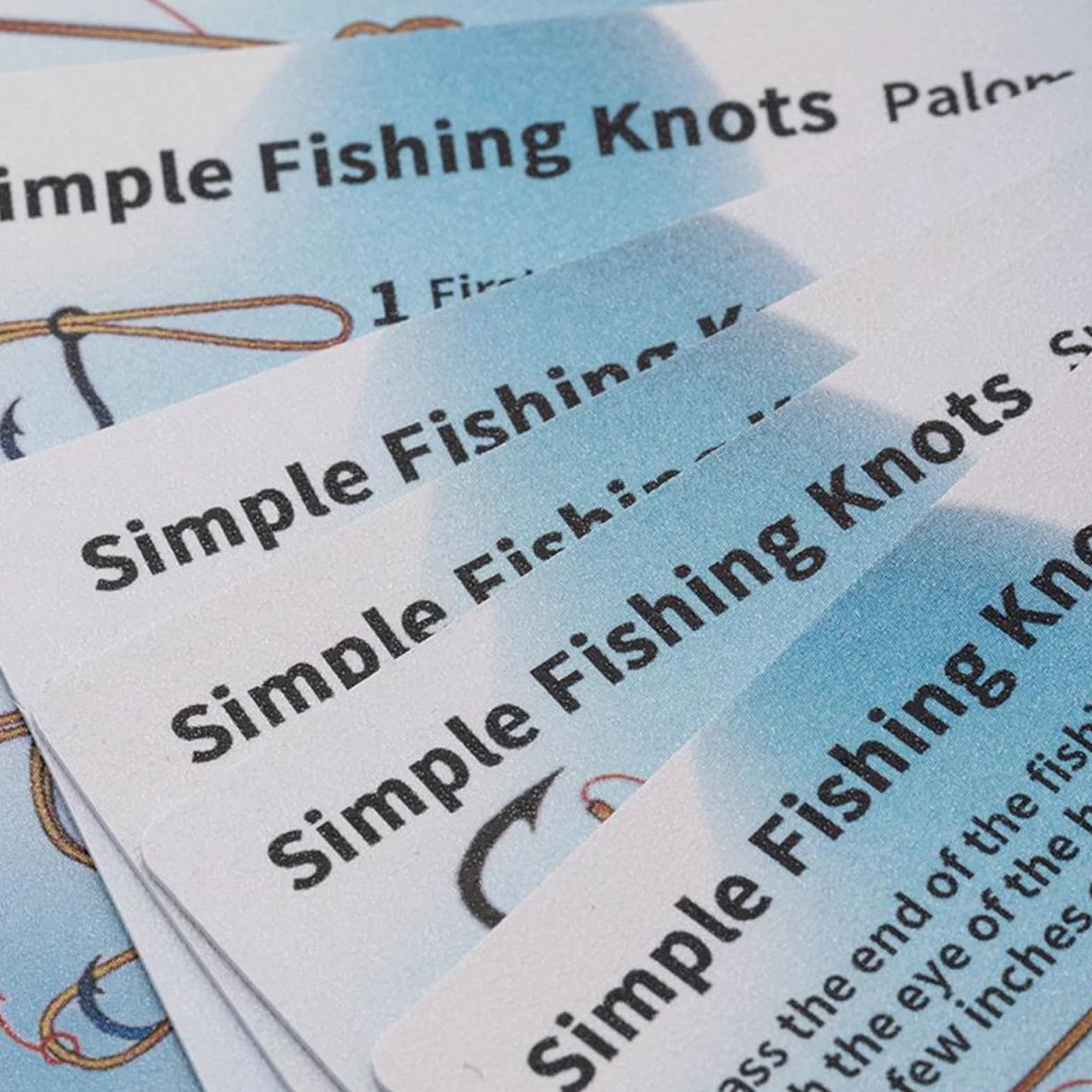 Kit de 6 cartes guide nœud de pêche étanches, système d'apprentissage illustré pour débutants, accessoire de pêche pour bassin et lac