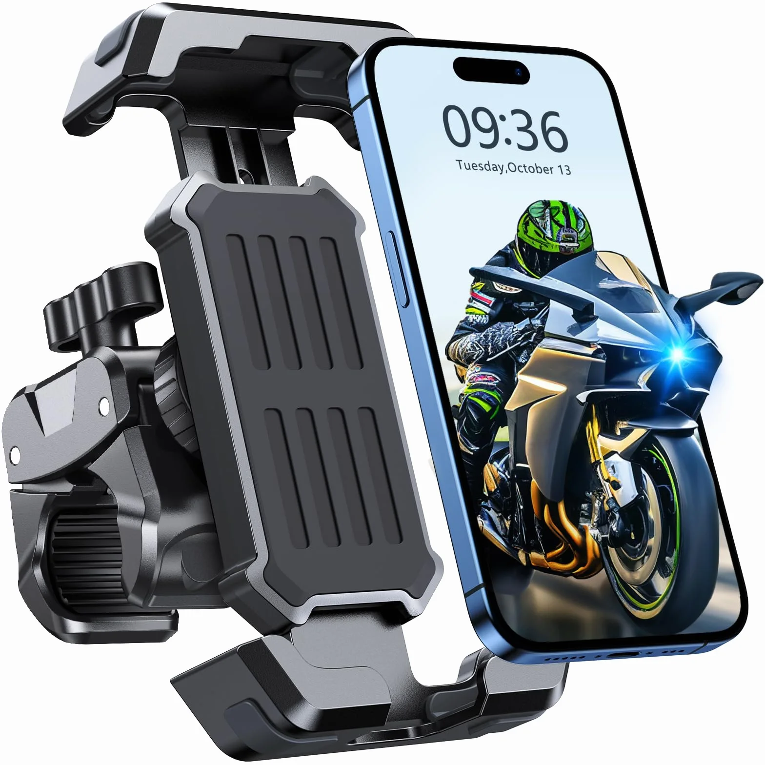 CIRYCASE Support Téléphone Velo 360° Rotation Anti-Vibration, Porte Téléphone Vélo pour 4,7-6,8" Smartphones