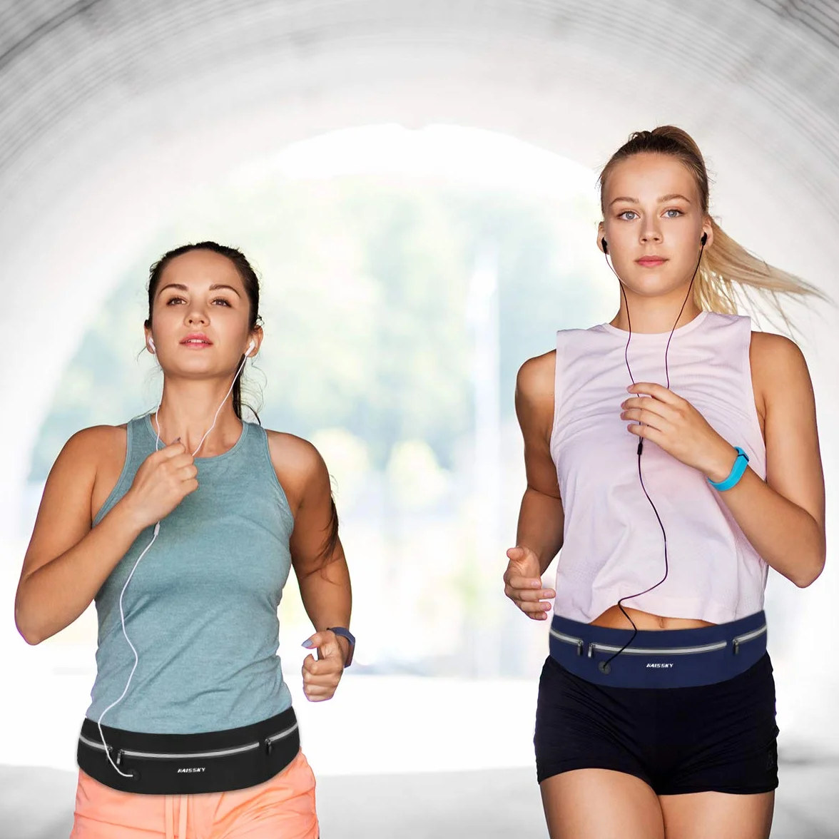 HAISSKY Ceinture de Course Sport Etanche Réglable Running Belt pour Homme Femme Support de téléphone