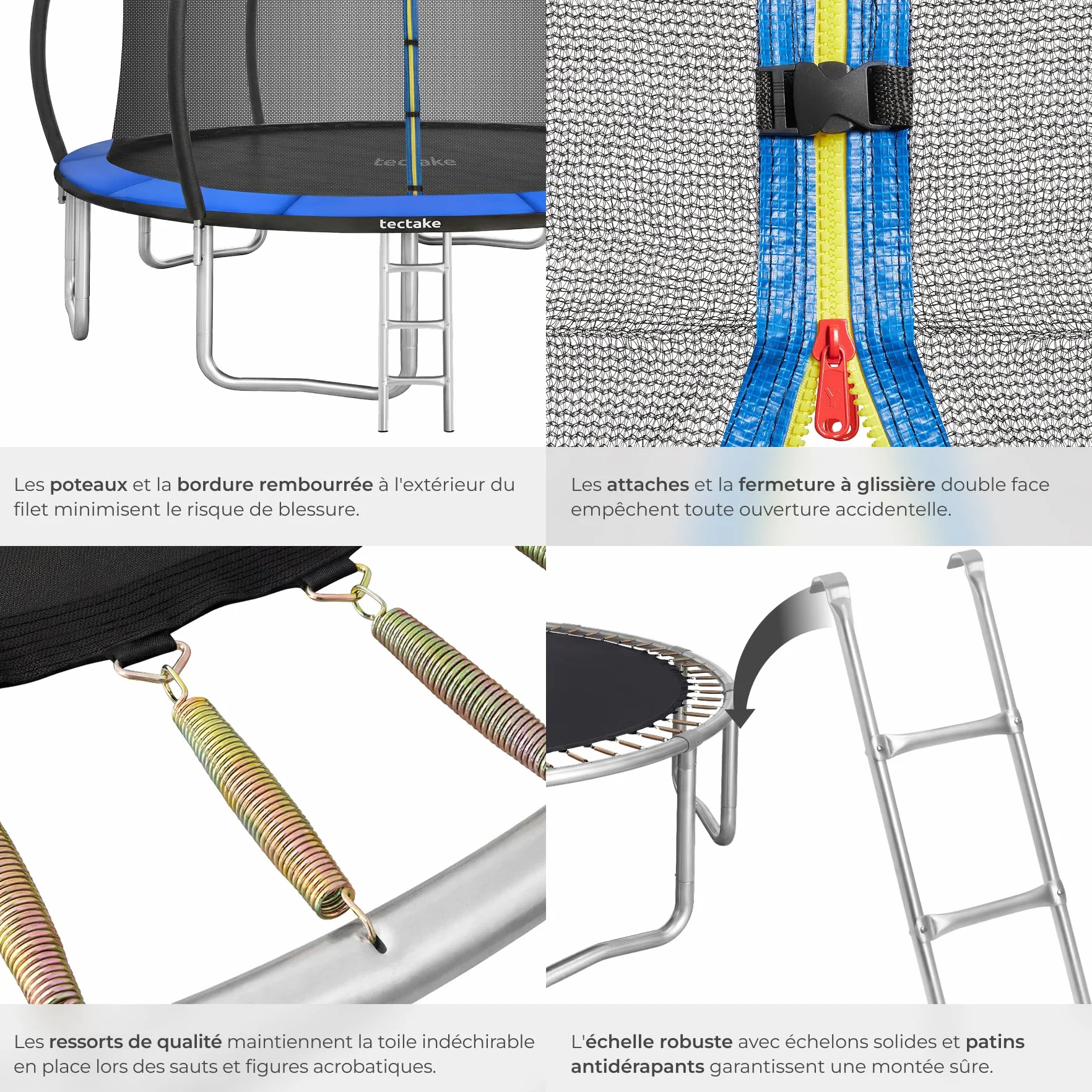Trampoline de Jardin Ø 366 cm Certifié GS Filet Sécurité Enfants Échelle