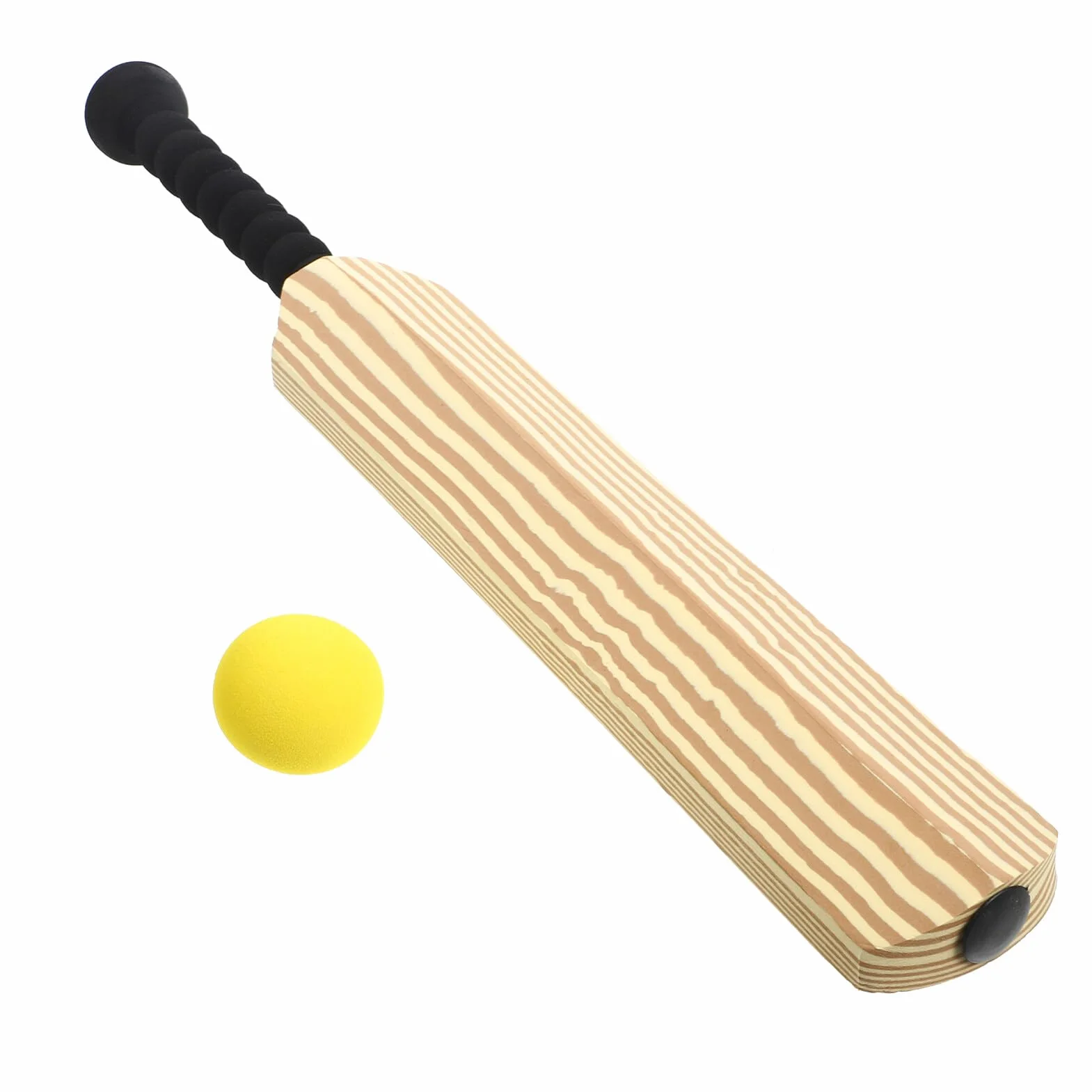 Mipcase Batte De Cricket Interactif Rembourrée en Mousse Balles D'intérieur Jouet pour Maison Plage Jardin