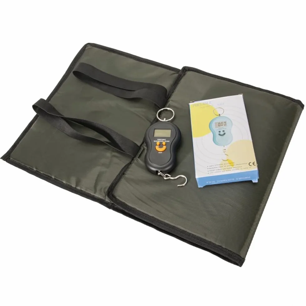 Tapis de réception de pêche à la carpe imperméable pliable avec balance numérique