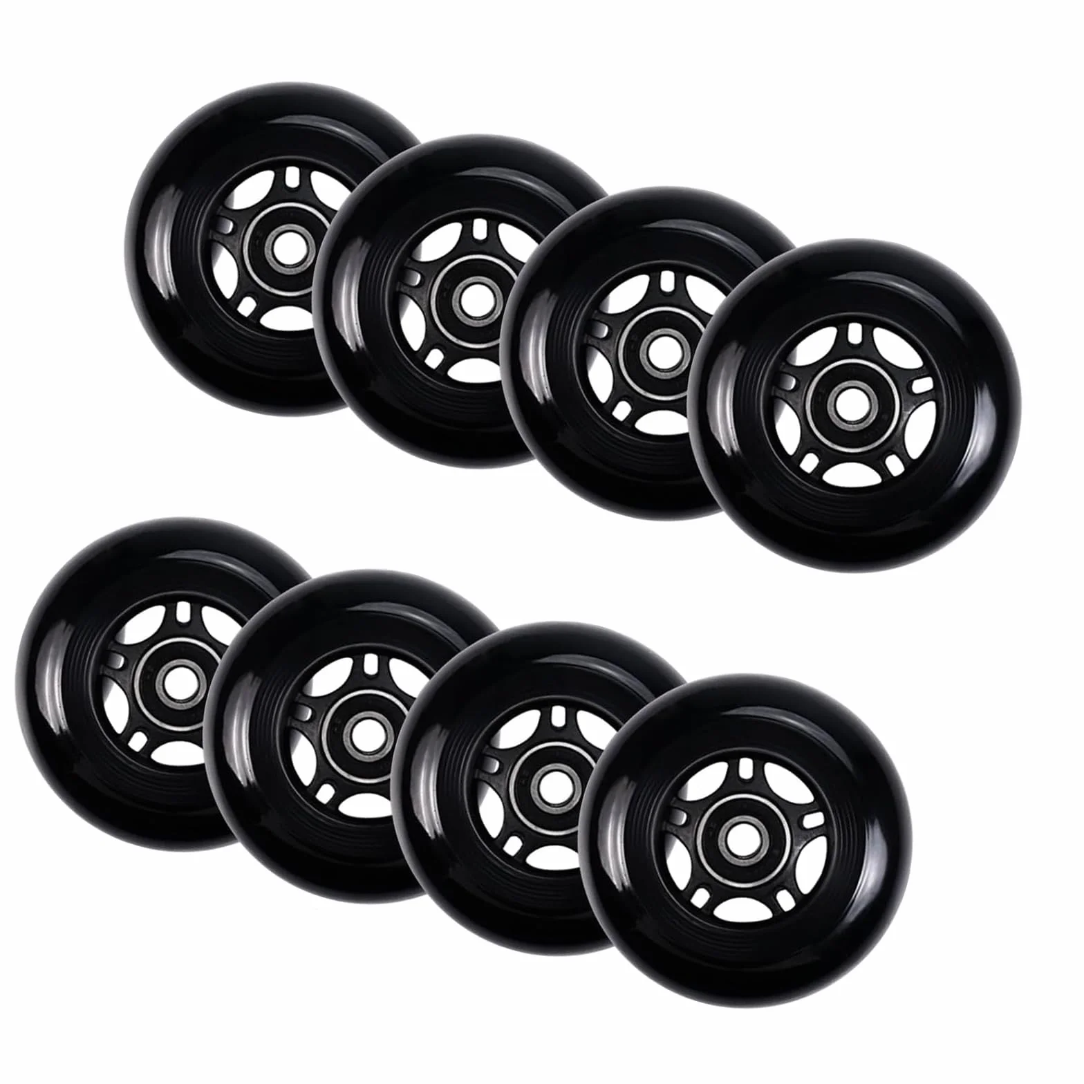 Roues de Roller Hockey 64 mm 70 mm 72 mm 76 mm 80 mm avec Roulements ABEC 9 Lot de 8