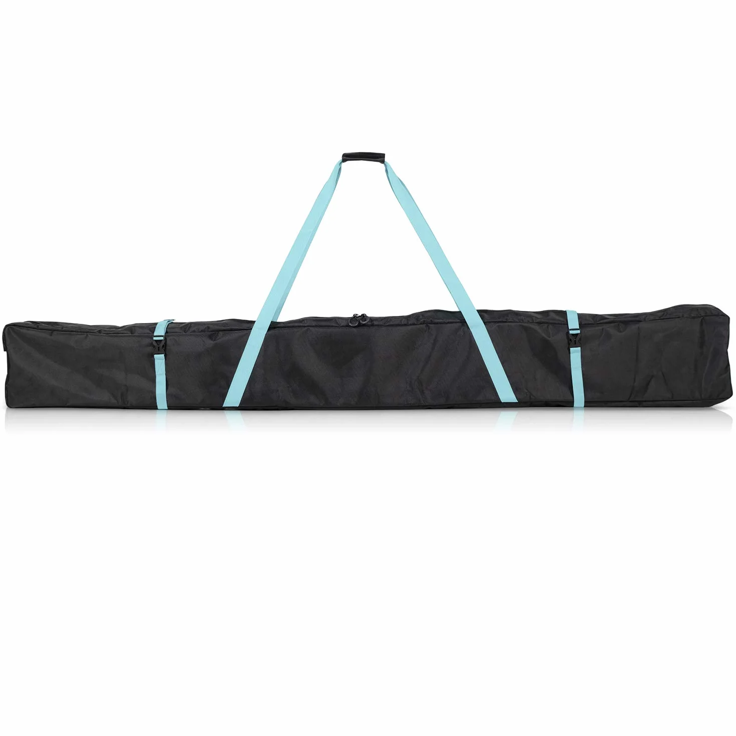 Navaris Sac de Ski Housse pour Paire de Skis et Bâtons avec Fermeture éclair Clip et Sangle 2 Tailles