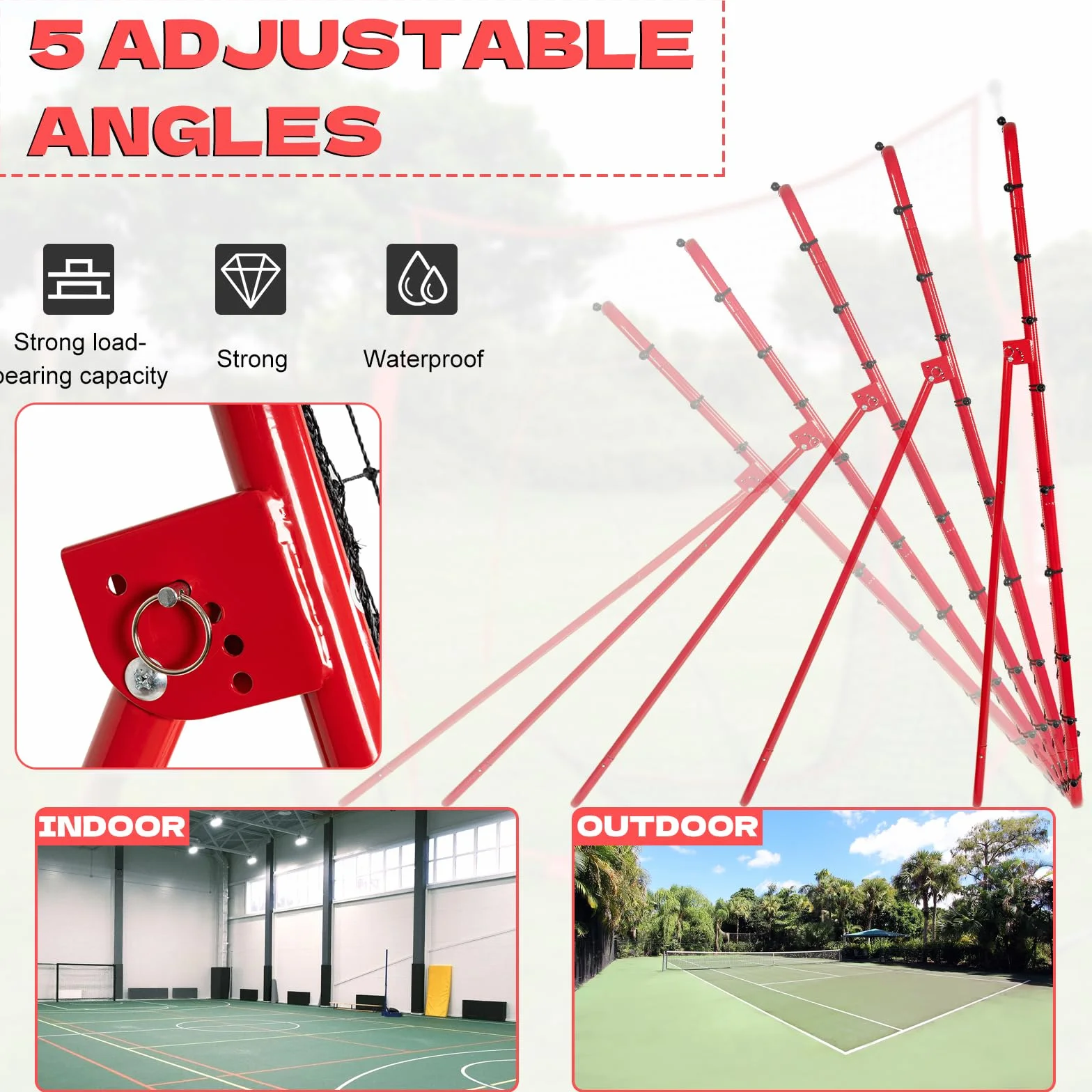 AKOZLIN Filet de rebond baseball softball 5 angles réglables 1,8 x 1,2 m avec zone de frappe sac de transport