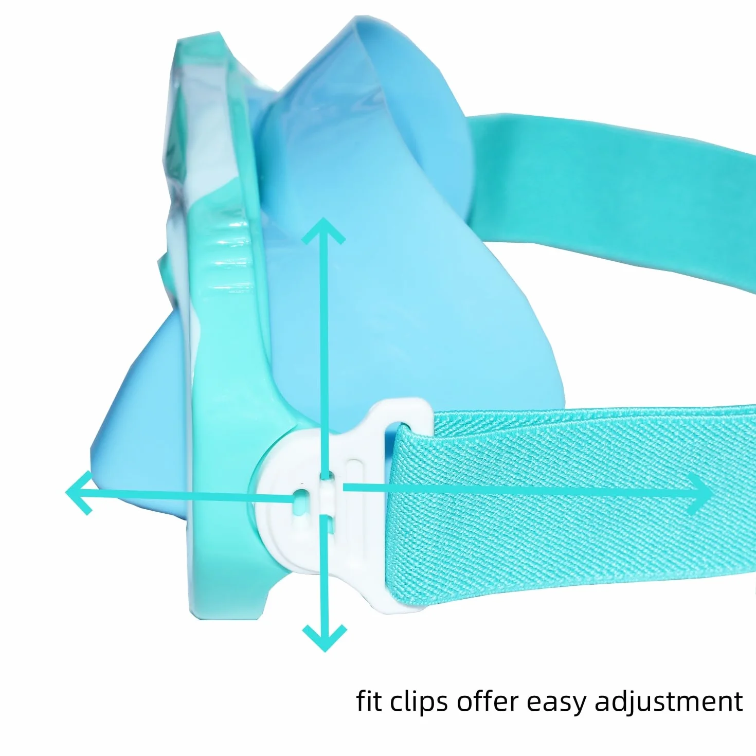 Masque de plongée pour enfants 180° panoramique bande silicone réglable anti-fuite 3-14 ans