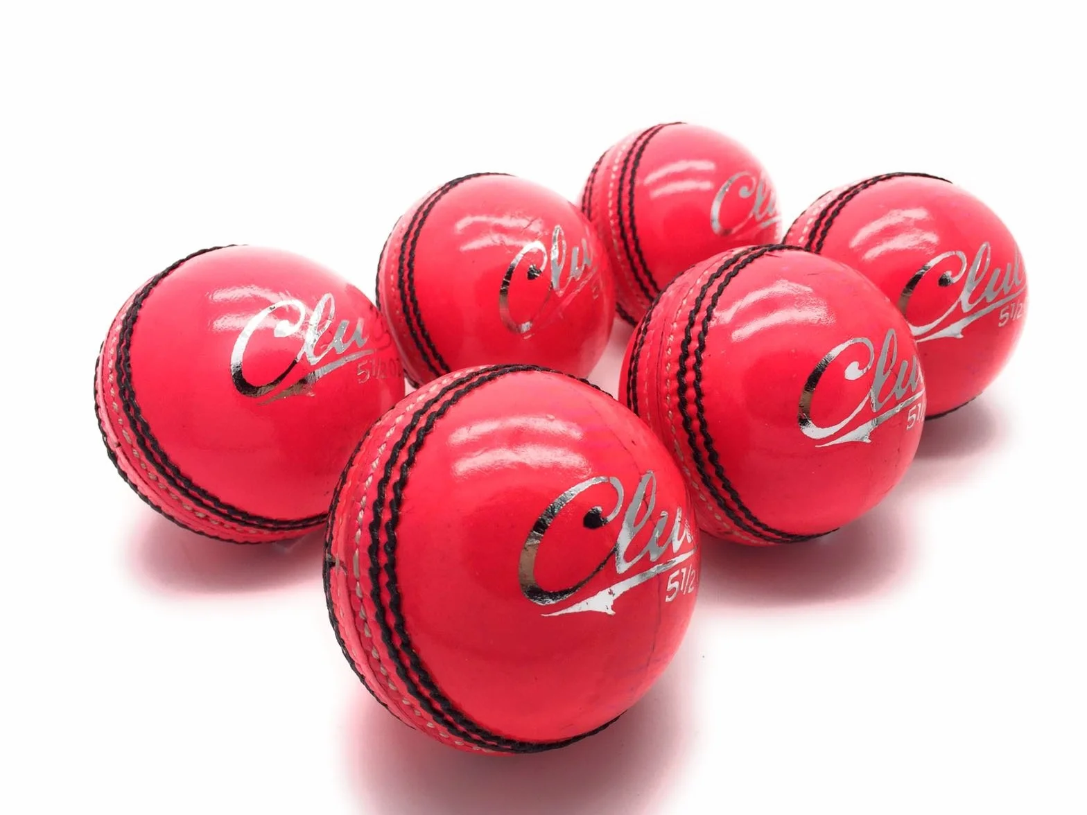 Club County Lot de 6 balles de Cricket Officielles Cousues à la Main Grade A 156 g