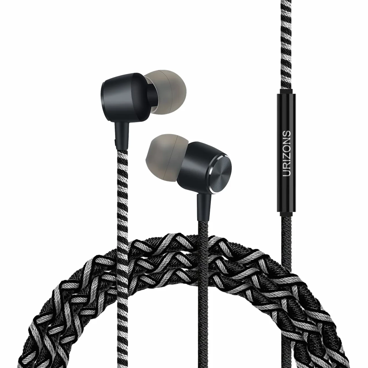 Écouteurs Intra-Auriculaires 3,5mm avec Isolation phonique et Micro, Son des Basses, Compatible iPhone iPad Samsung