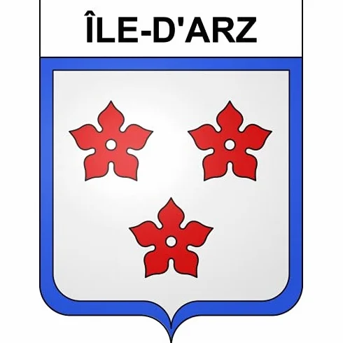 Autocollant blason Île-d'Arz 56 ville écusson adhésif 4 cm