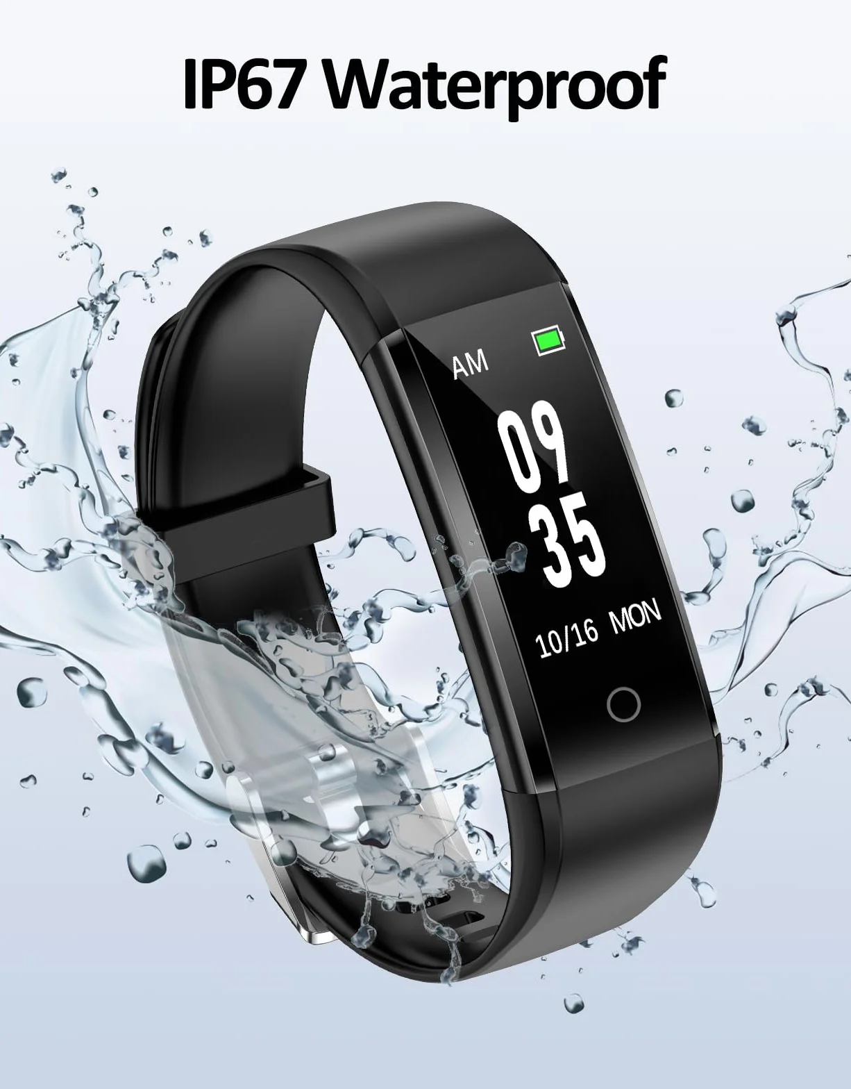 Montre Podometre Etanche IP68 Compteur de Pas sans Bluetooth pour Femme Homme