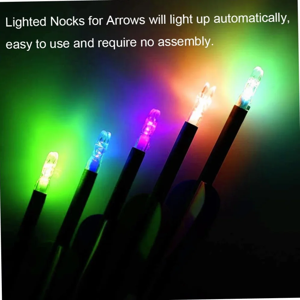 Encoches Lumineuses LED pour Flèches Lot de 12 Plastique Archerie