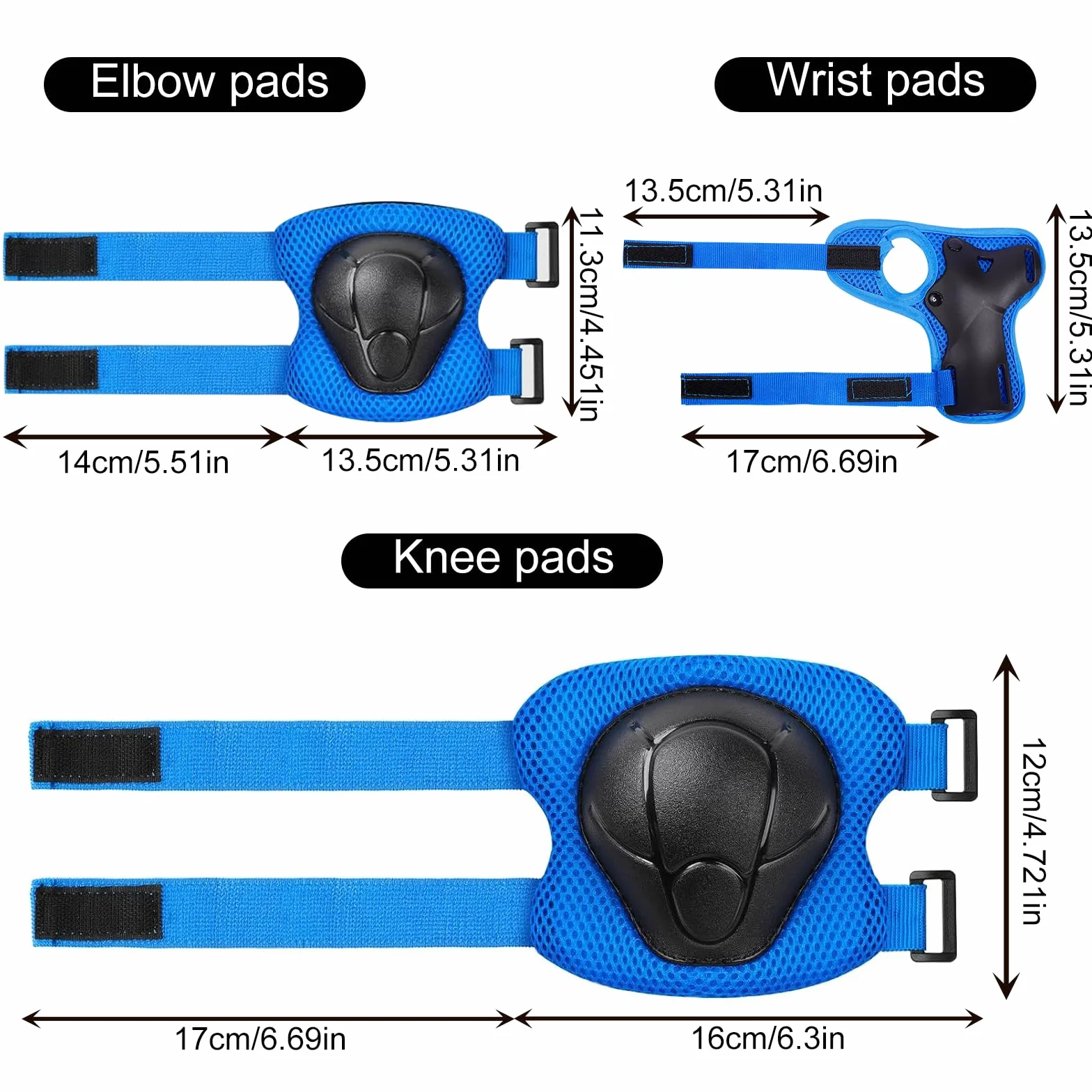 Zorplex Kit de Protection Enfant 6 en 1, Genouillères, Coudières, Protèges-Poignets pour Patin à Roulettes, Velo, Skateboard
