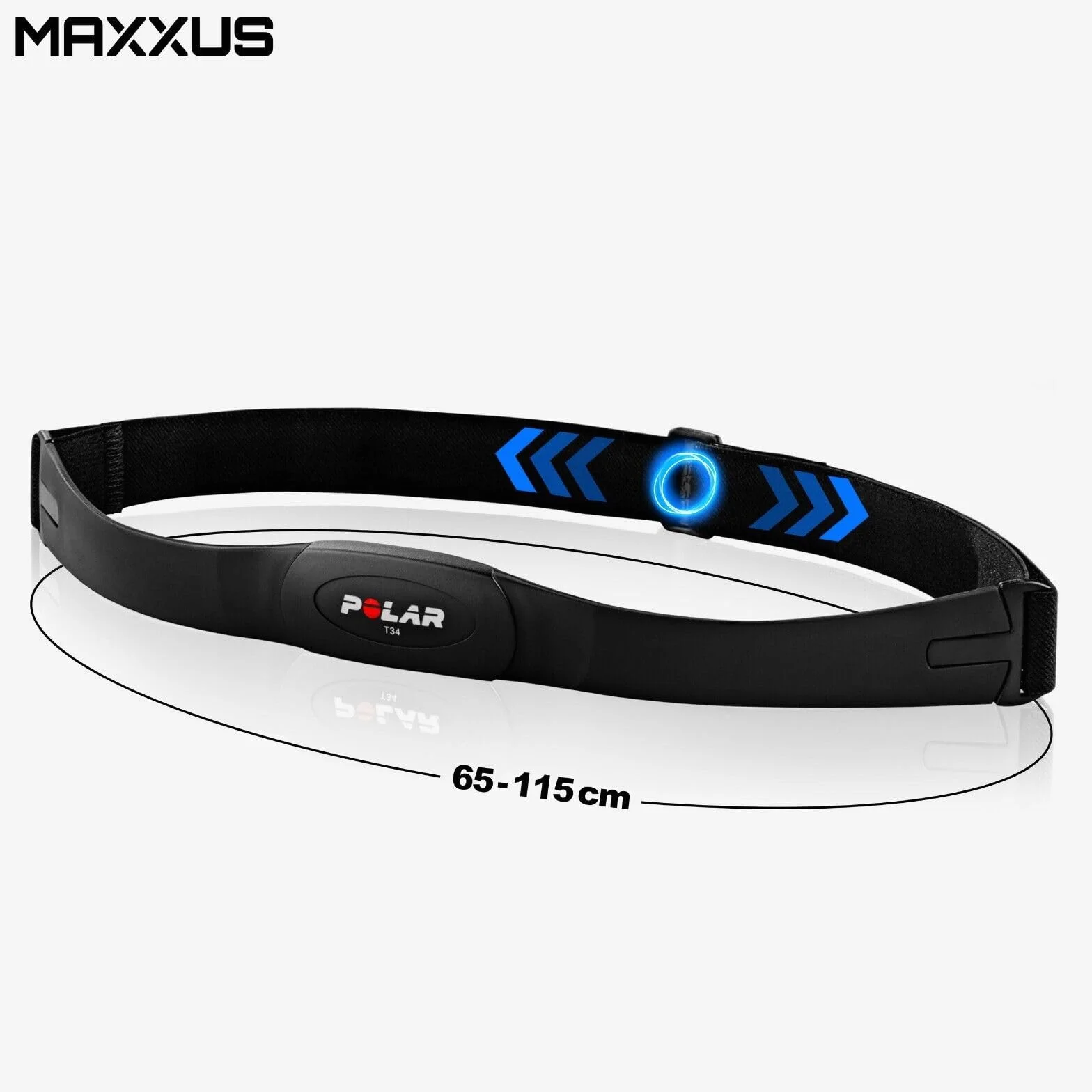 MAXXUS Ceinture Cardio Polar T34 Fréquence 5 kHz sans Fil Imperméable Taille M Capteur Cardiaque Moniteur Fréquence Cardiaque