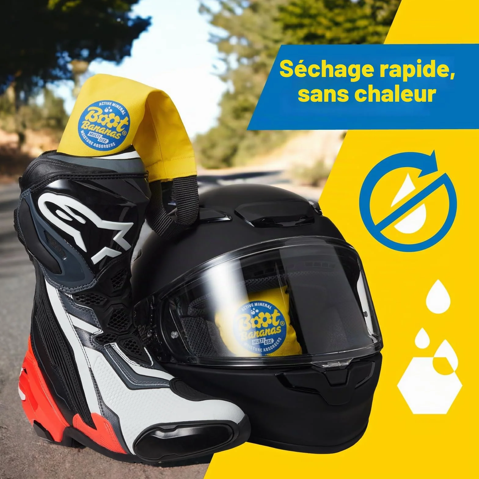 Absorbeurs d'humidité Boot Bananas pour chaussures de ski snowboard vélo moto golf