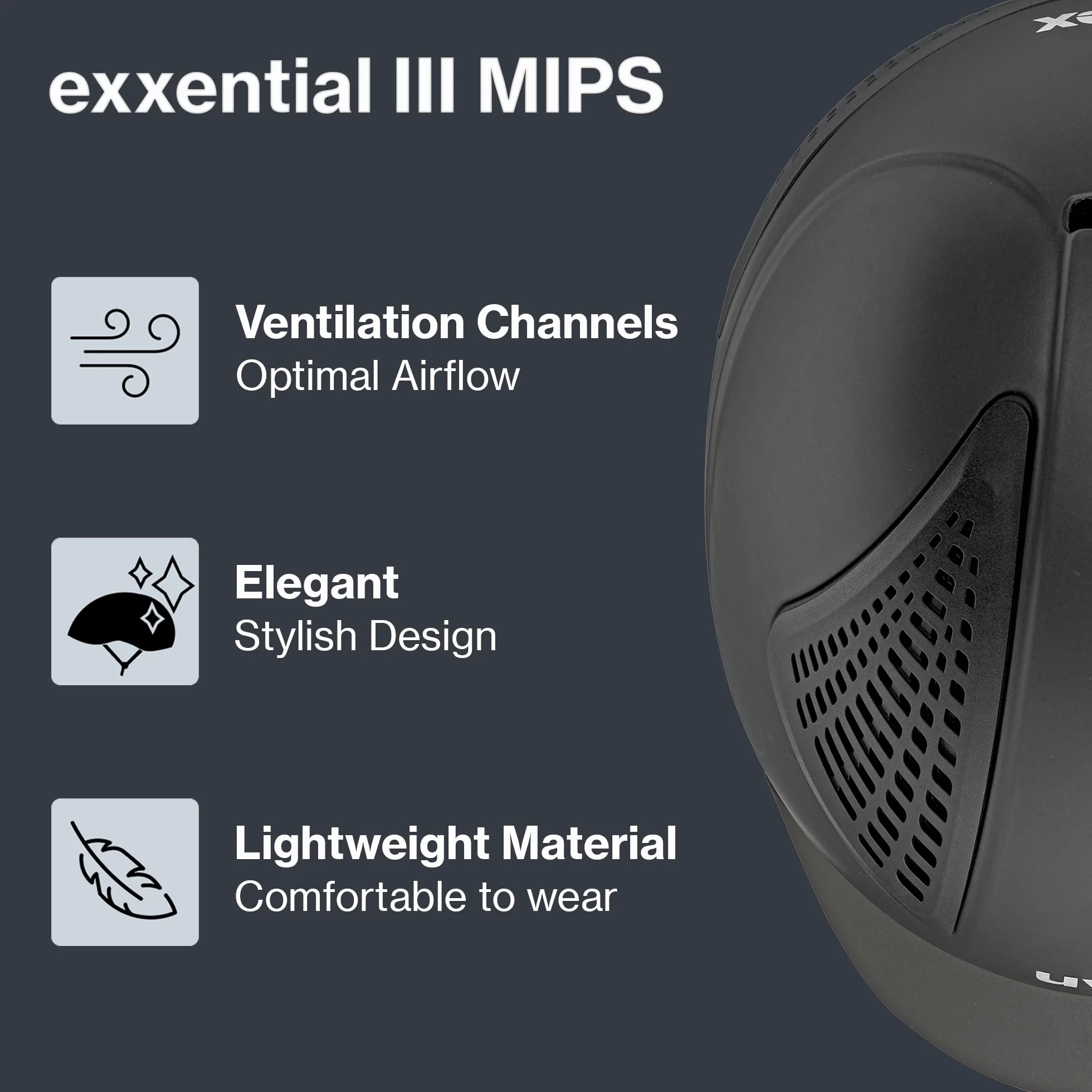 uvex Exxential III MIPS Casque d'équitation léger Taille réglable