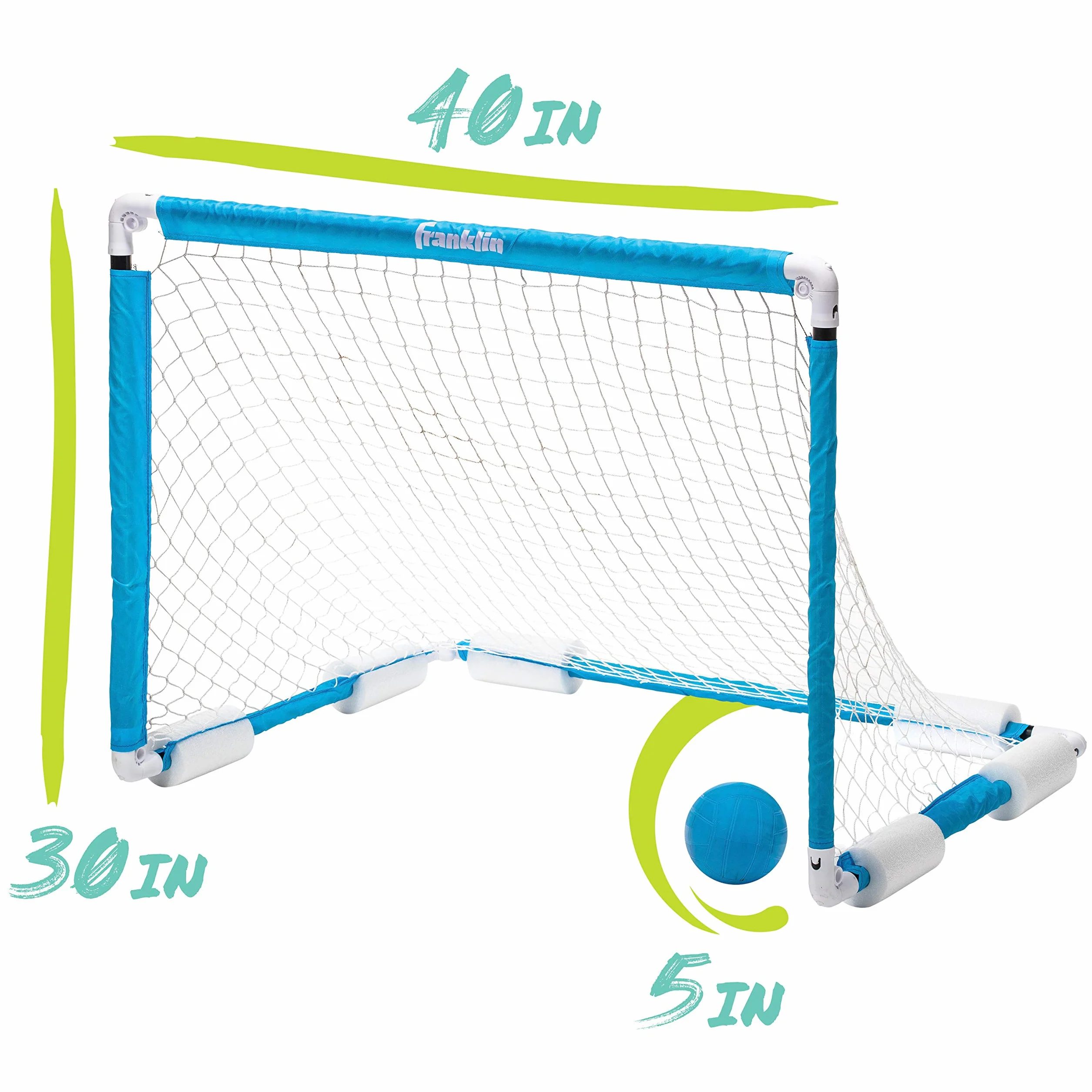 Franklin Sports Water Polo Goal Floating 40" x 30" Pool Goal with Ball