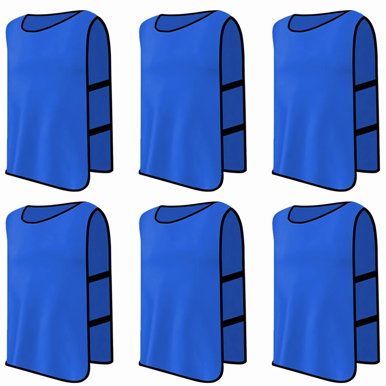 Chasuble de Football Gilet Adultes Entraînement Sport Homme Training Gilets Basket Taille XL 6 Pack