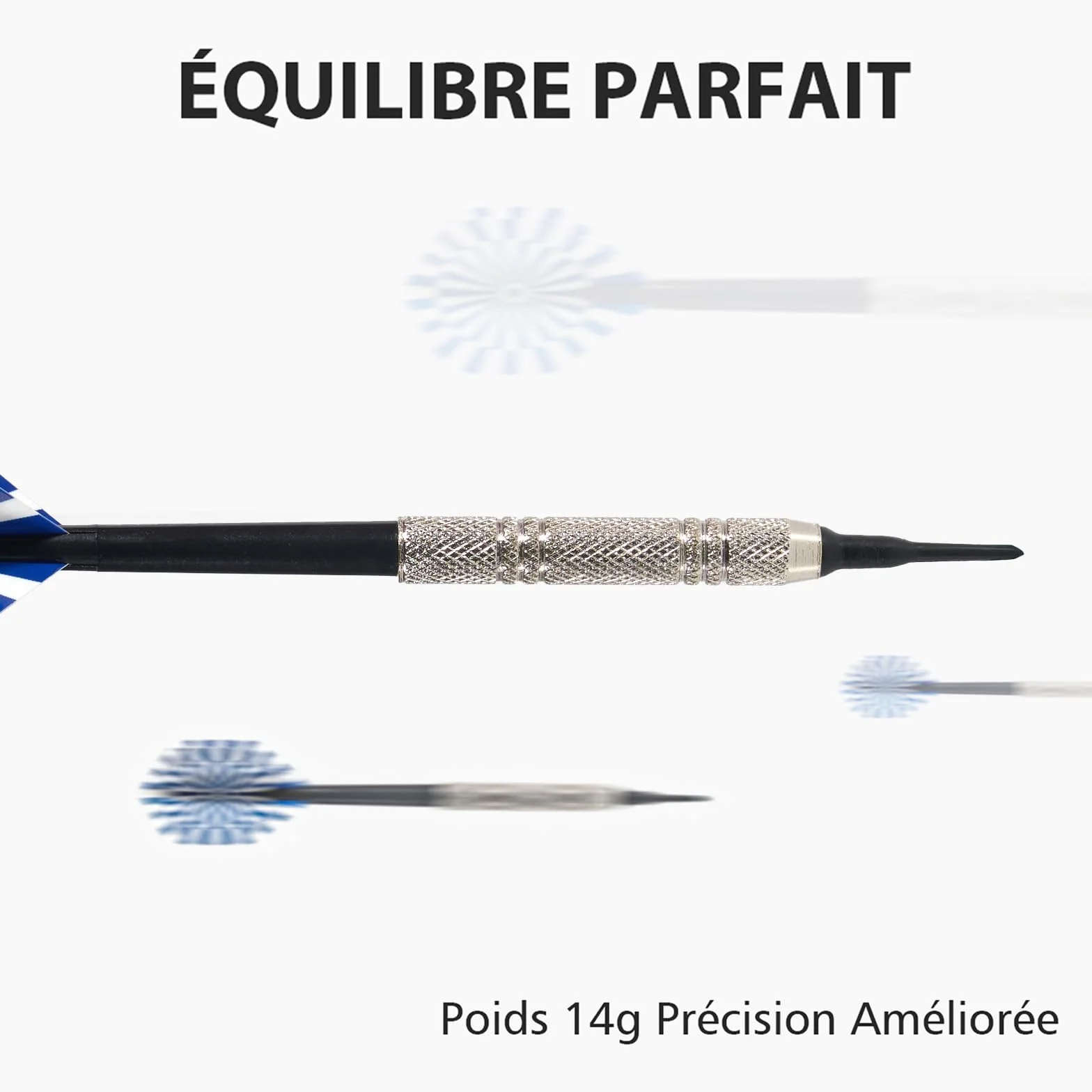 Flechette Pointe Plastique 12 sztuk z 100 Embouts i 12 Ailettes
