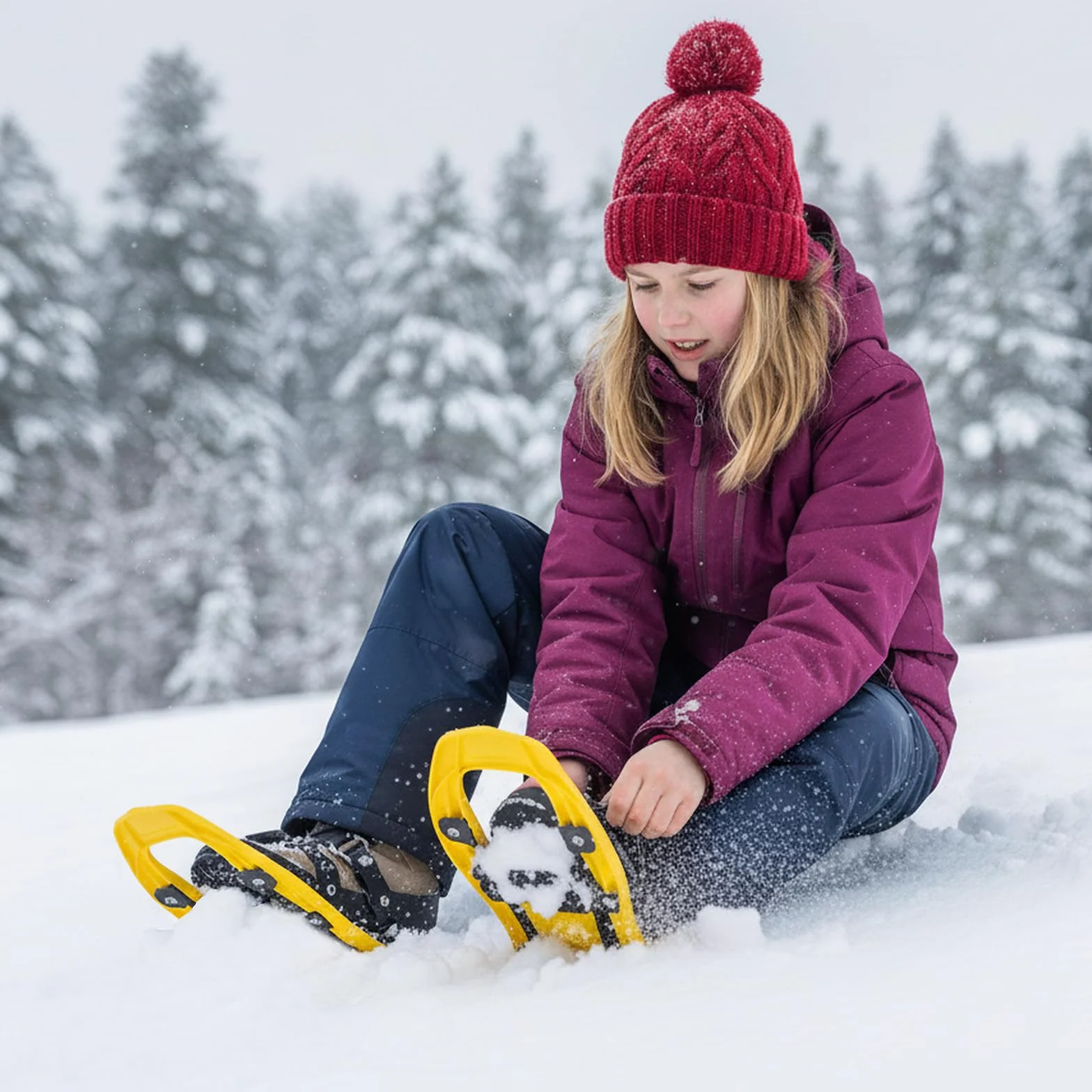 COSTWAY Raquettes à Neige Légères avec Bâtons Trekking Fixations Cliquet Réglables Pointure 26-38/35-45 Charge 90 kg