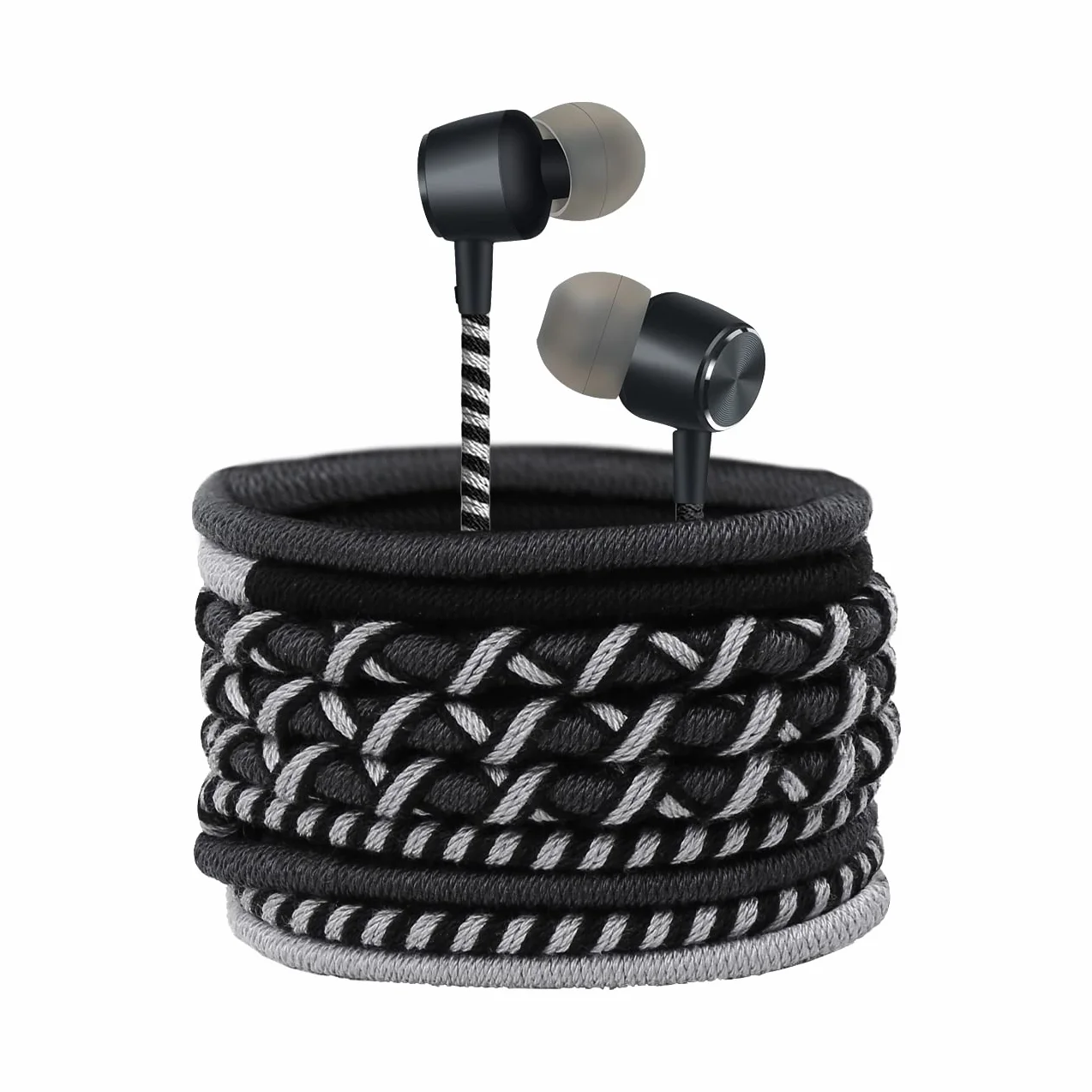 Écouteurs Intra-Auriculaires 3,5mm avec Isolation phonique et Micro, Son des Basses, Compatible iPhone iPad Samsung