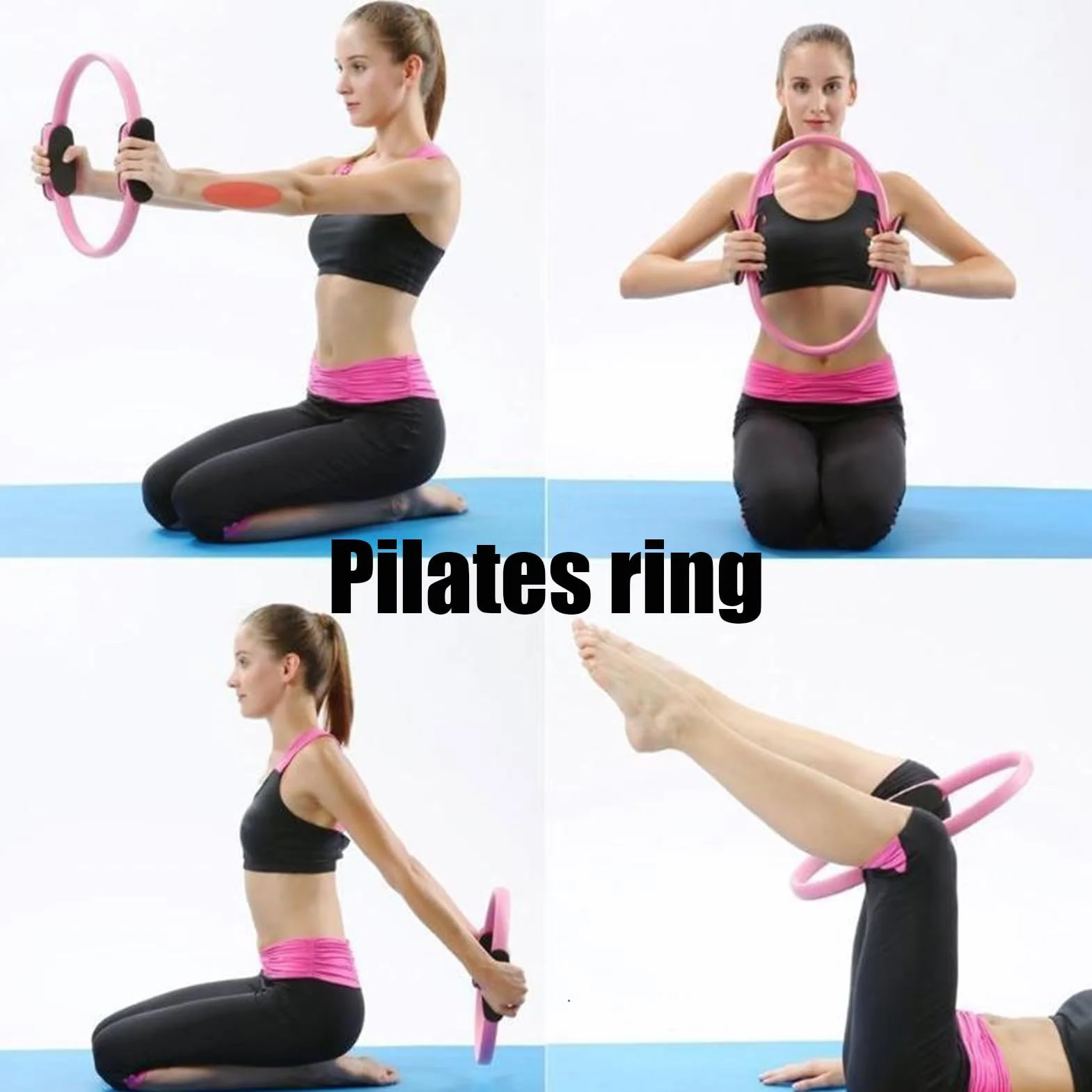 Ensemble Pilates Yoga 5 Pièces Kit Pilates Maison Accessoires Gymnastique Portables
