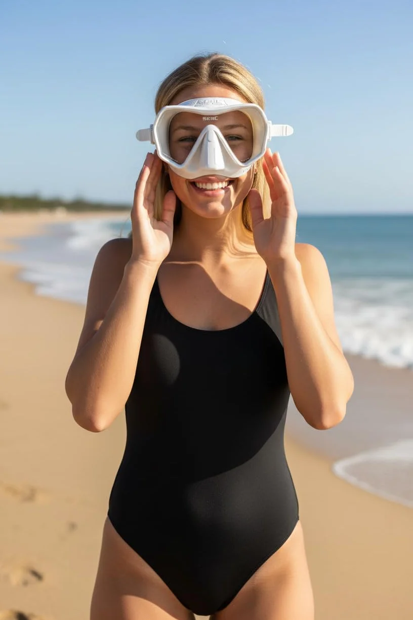 SEAC Pura Masque de Plongée Monoverre Frameless en Silicone Antifog Low Volume