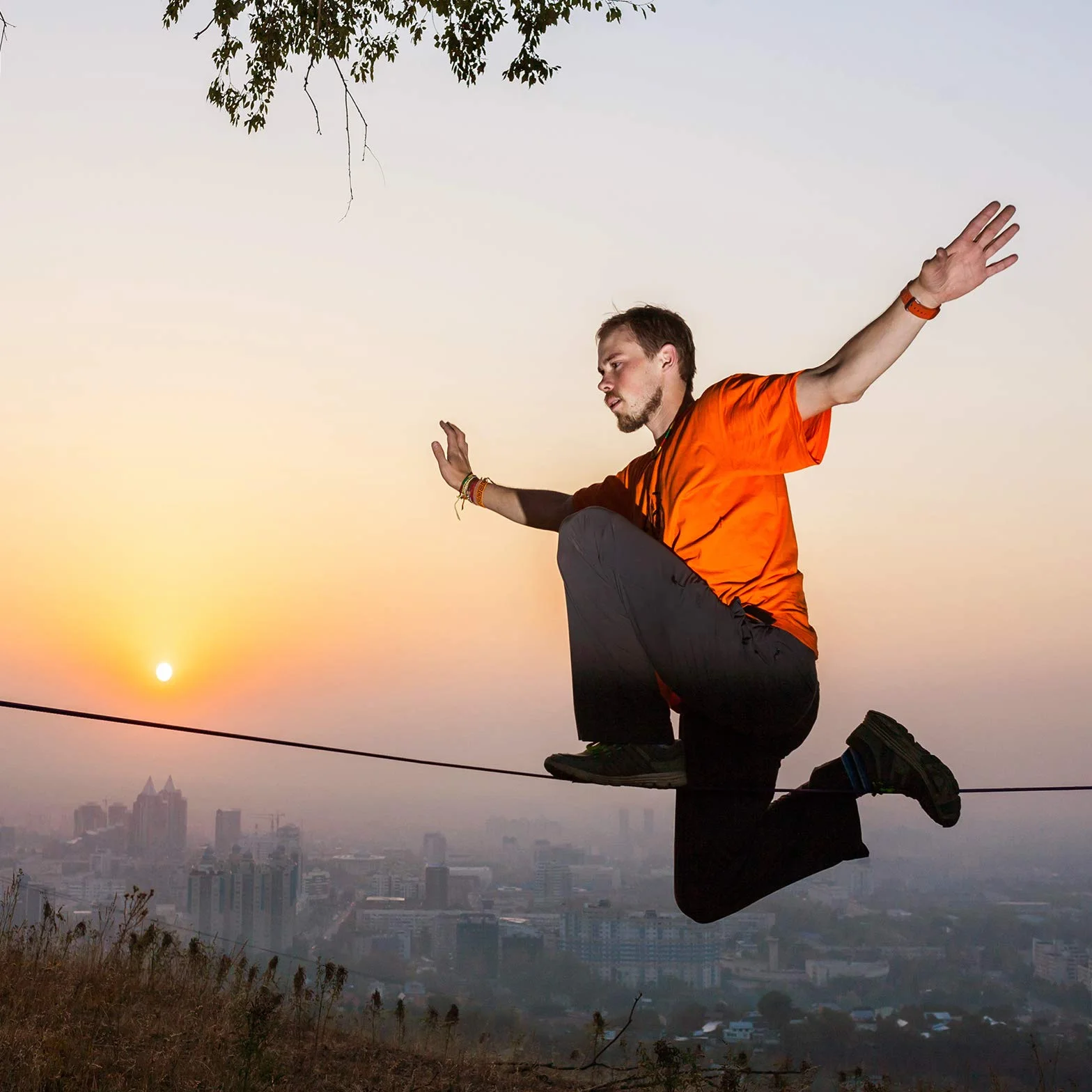ALPIDEX Slackline 15 m Charge maximale 2 tonnes Sac de Transport Vert