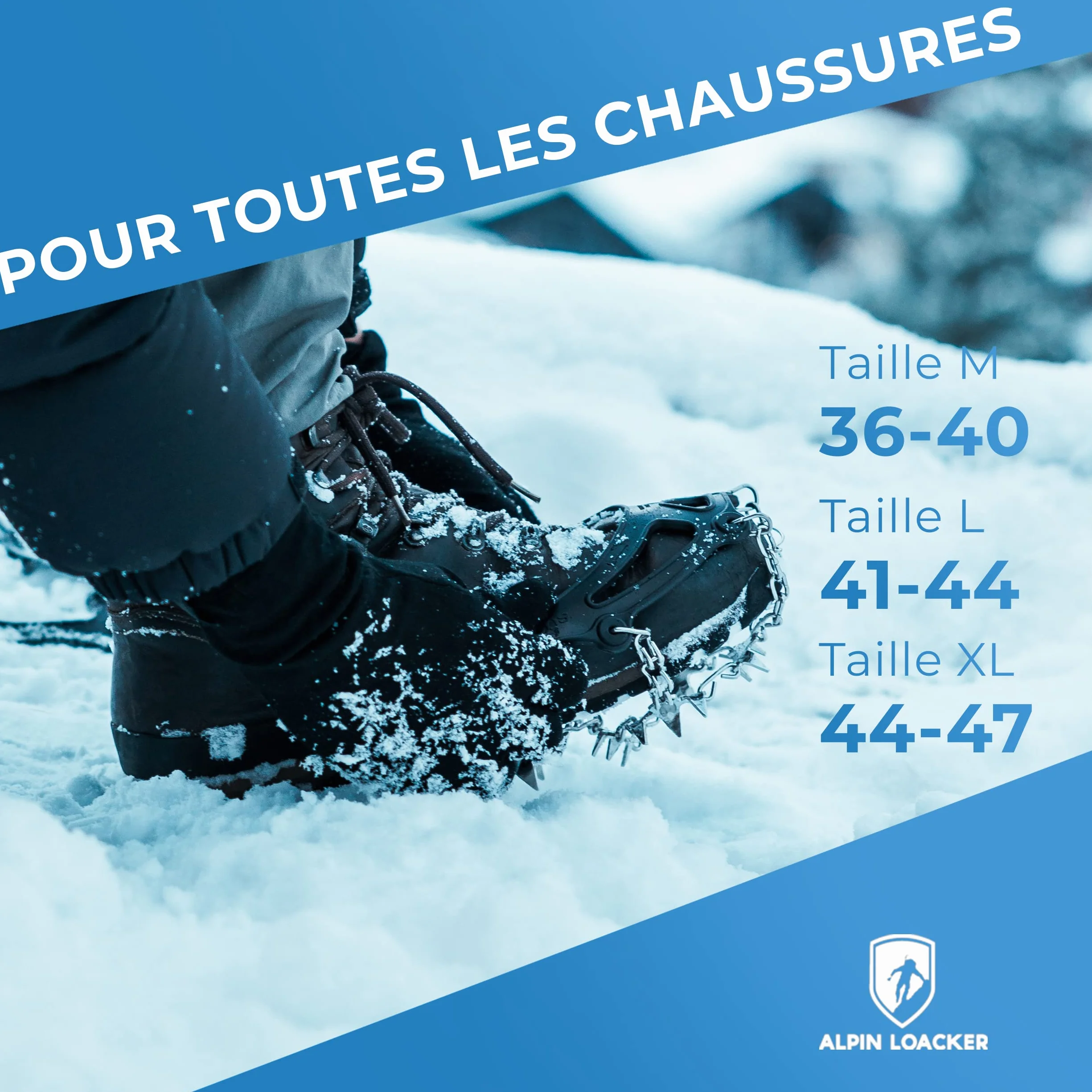 ALPIN LOACKER Chain Pro 18 Chaussures à Crampons Acier Inoxydable Randonnée Alpinisme