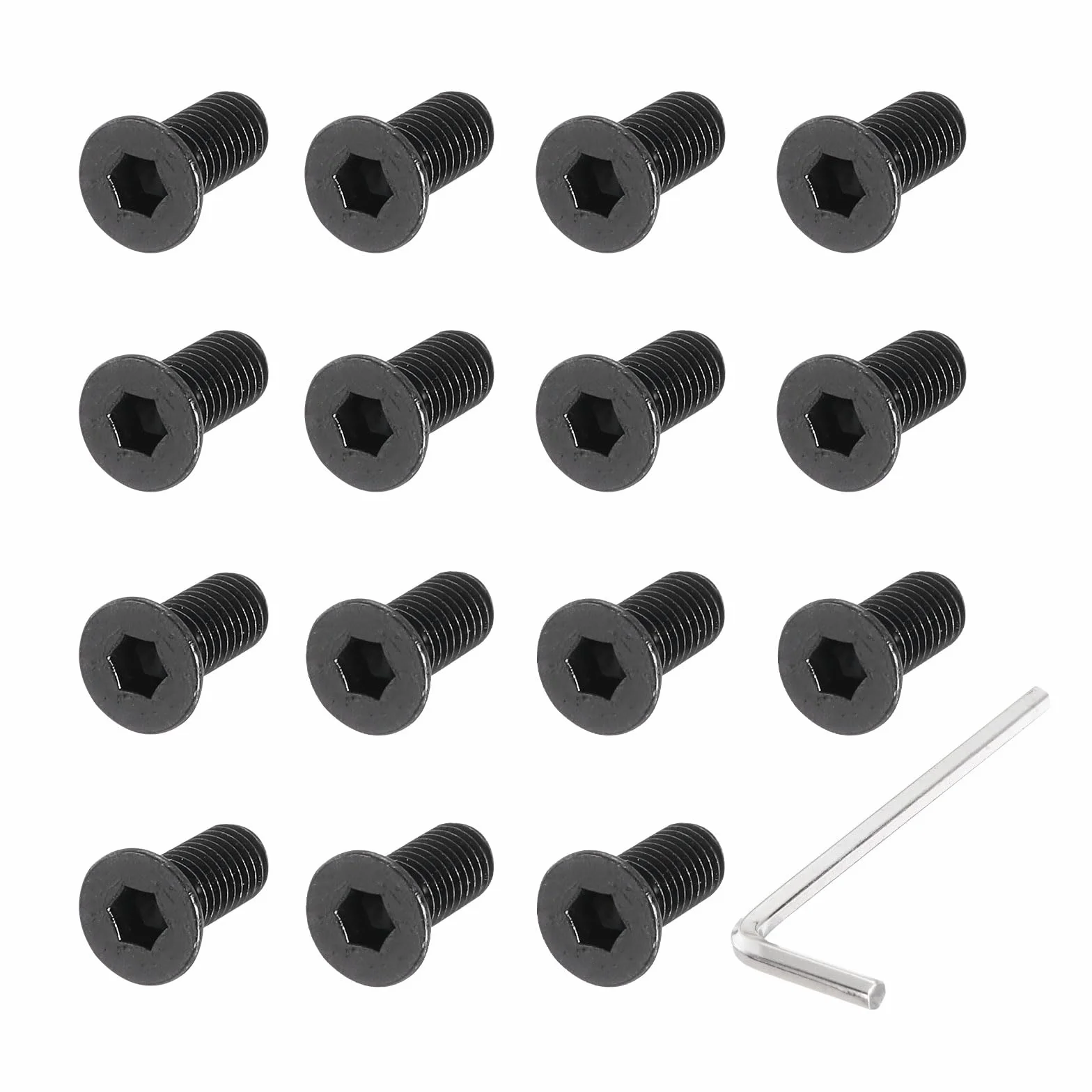 PATIKIL Vis Fixation Trottinette 16 Pièces Métal Kit Remplacement Compatible M365 Noir