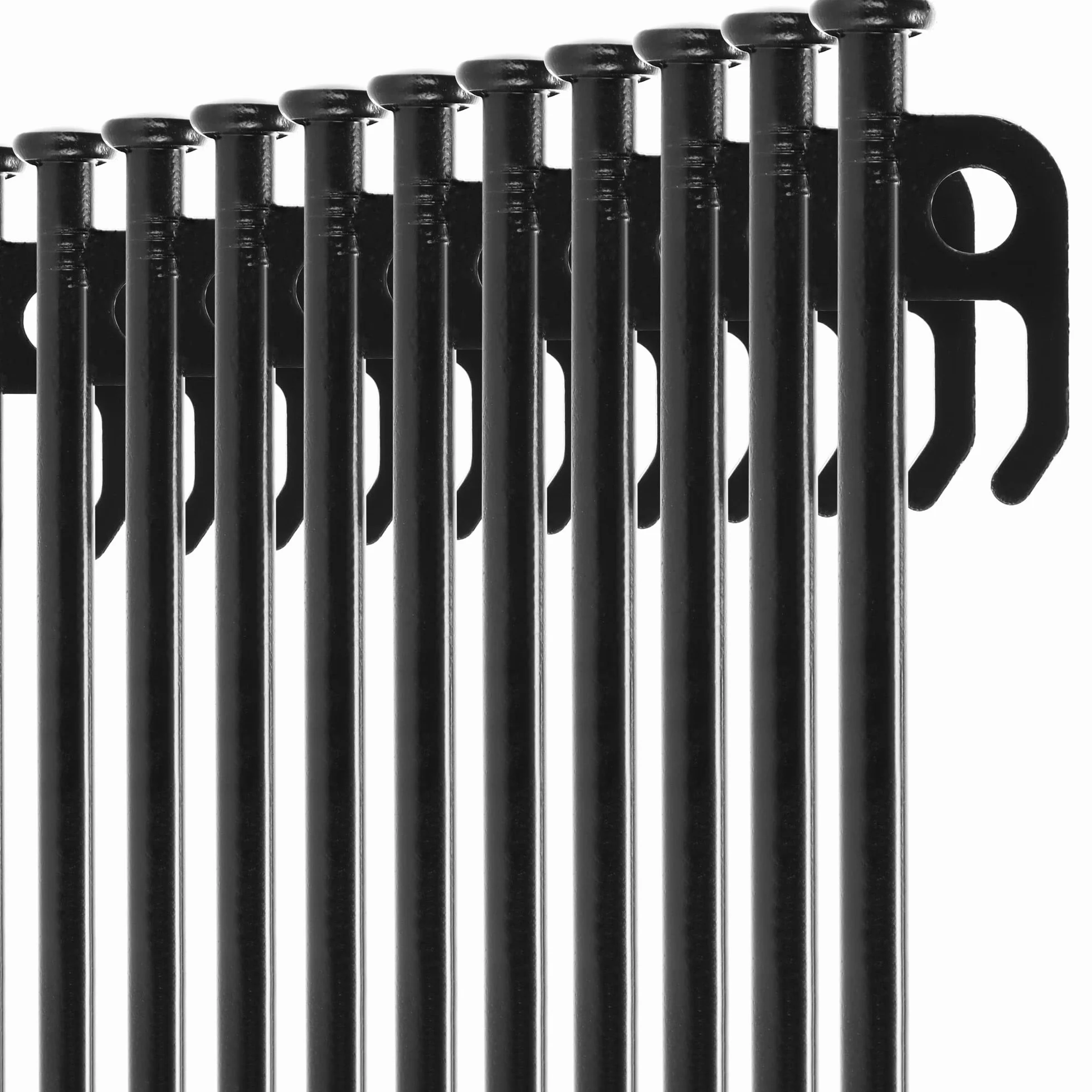 Piquets de Tente en Acier 20 cm COM-FOUR pour Camping et Extérieur - Longs et Robustes