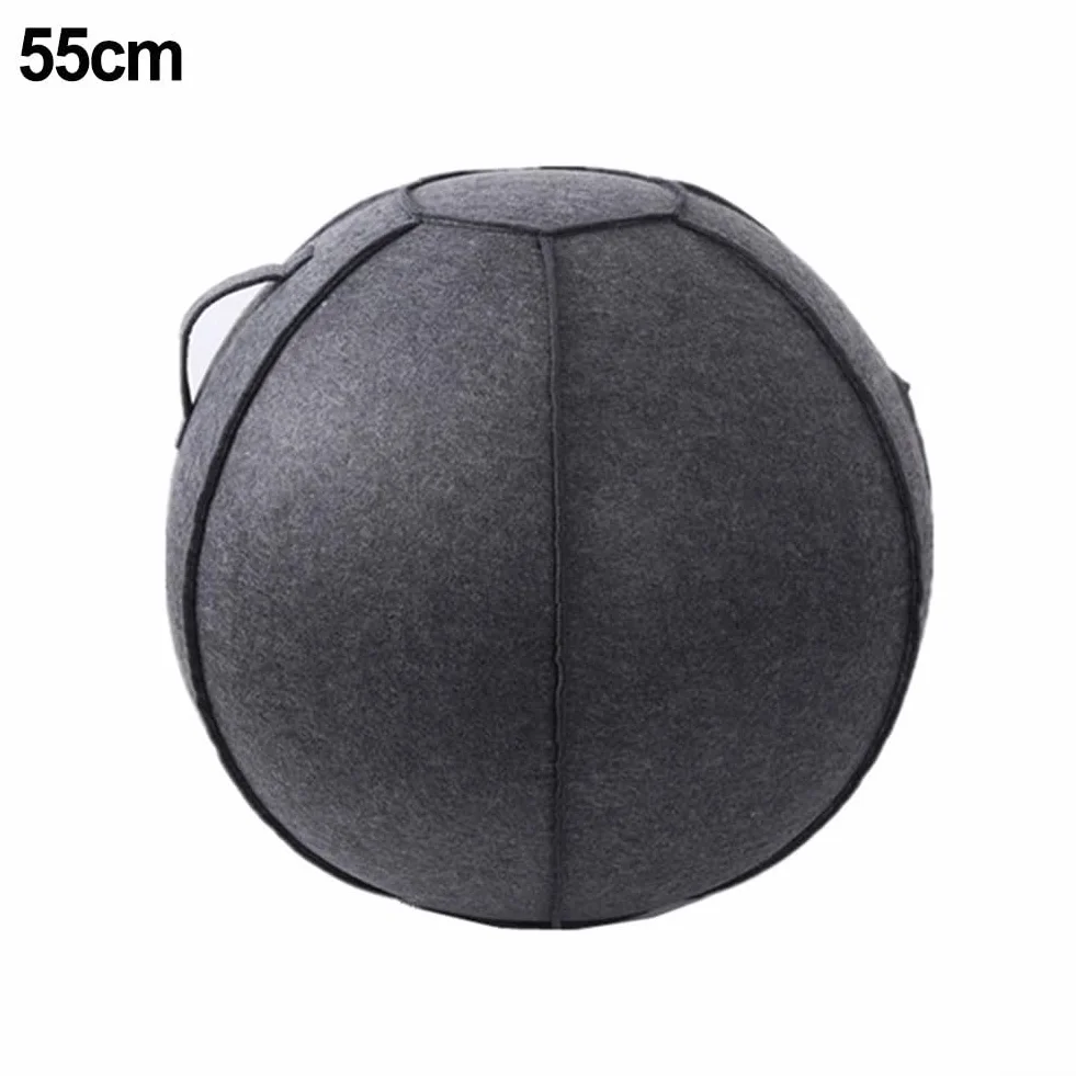 Housse de protection pliable en feutre pour ballon de yoga 55 cm, gris