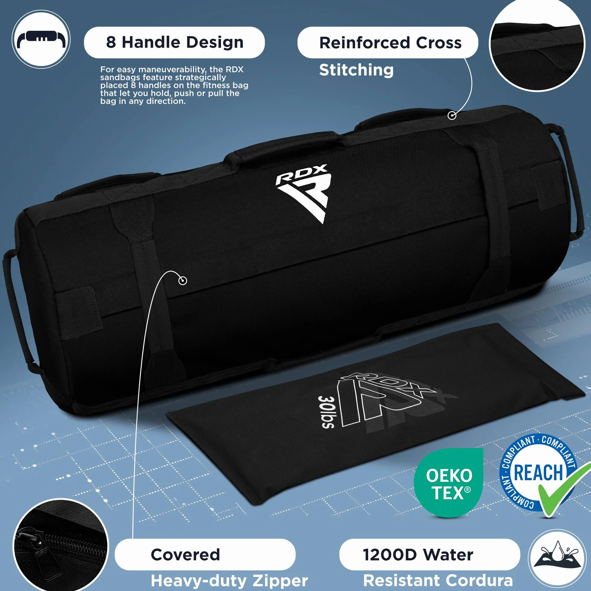 RDX Fitness Sac de Poids Lourd pour Musculation et Haltérophilie