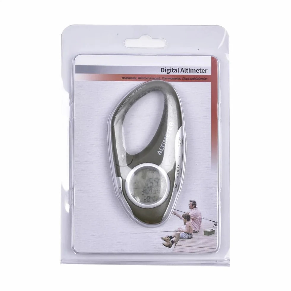 Baromètre Portable Thermomètre d'extérieur Outil de Survie Multifonction Camping Randonnée