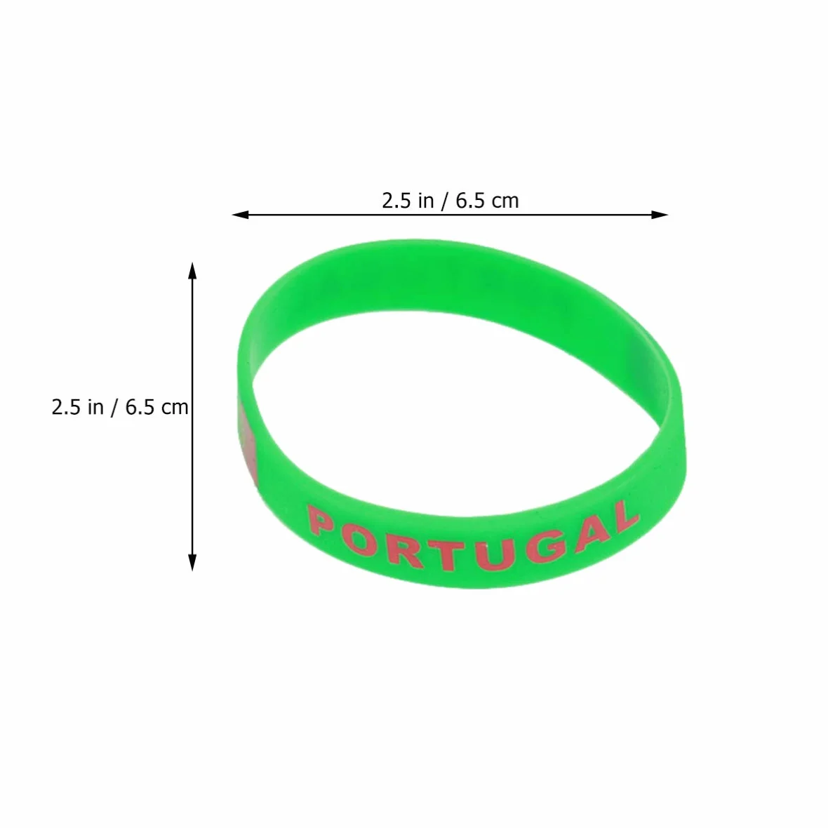 Bracelet Imprimé Drapeau Portugal Silicone VOSAREA 5 Pièces pour Football Sports