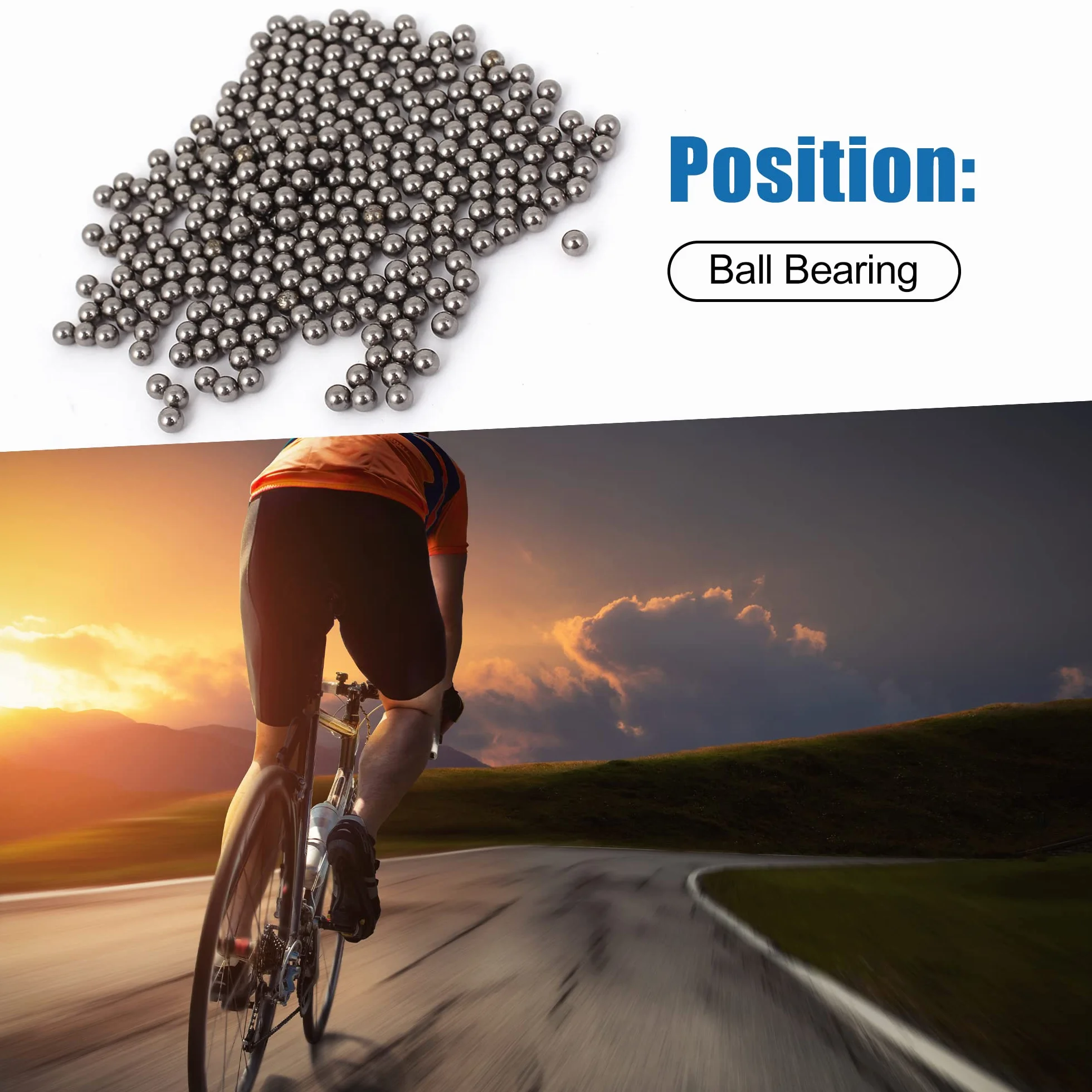 ABSOPRO Roulement à billes Vélo Roue 3mm Carbone Acier Ensemble 500