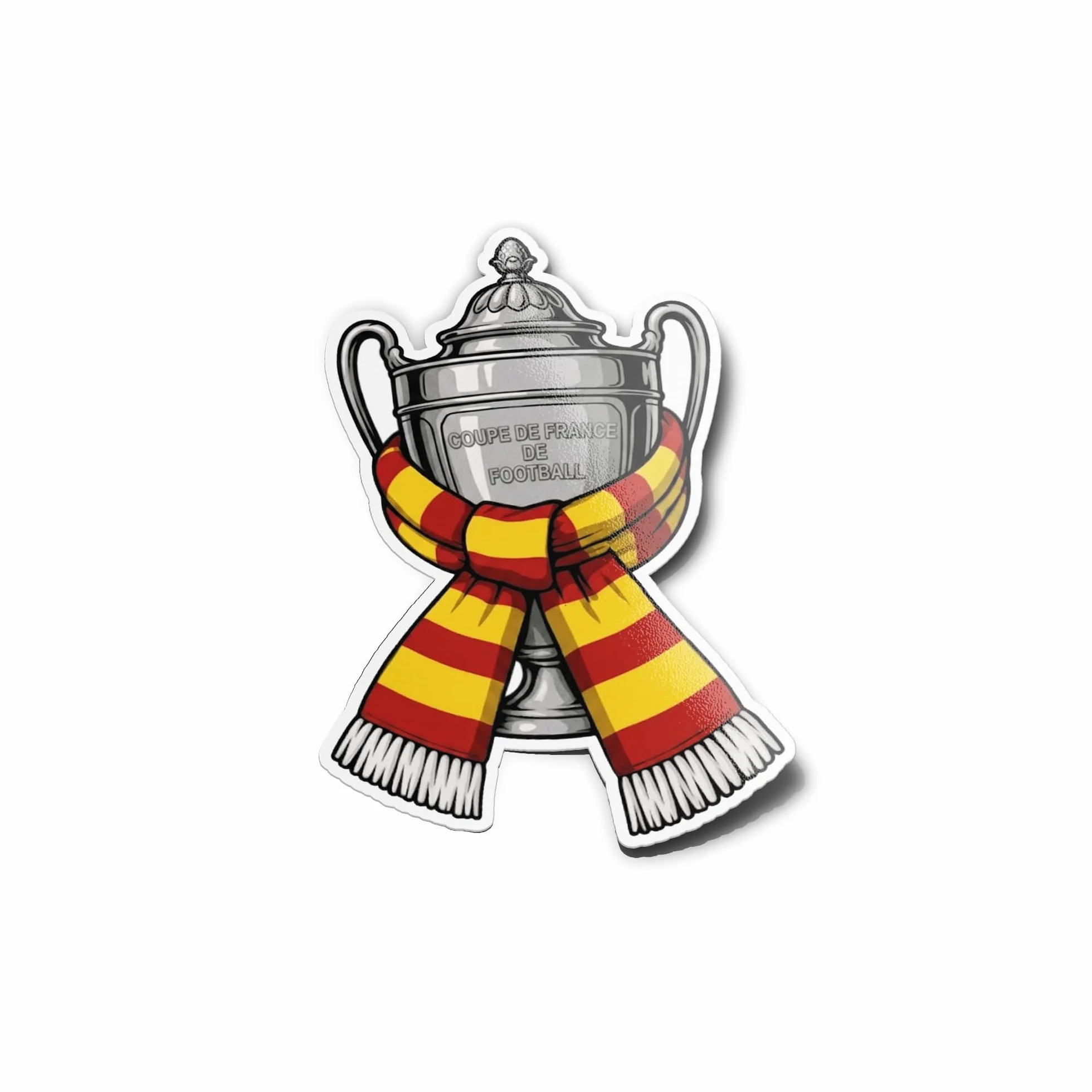 Lens Coupe de France Vinyle Autocollant Sticker Résistant Eau UV Découpe Trophée Football Déco Ordinateur Voiture 9cm