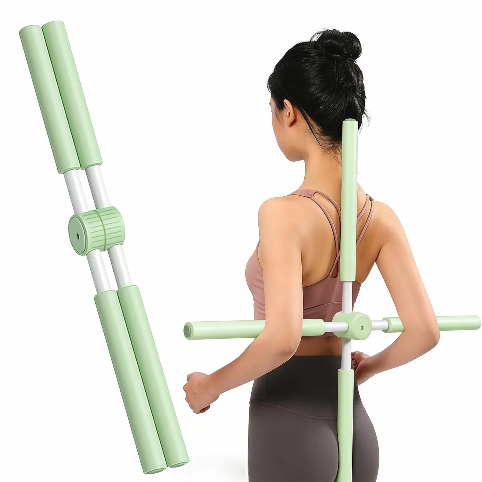 Bâtons De Yoga 80 cm Correcteur de Posture Redresseur de Dos Équipement Fitness