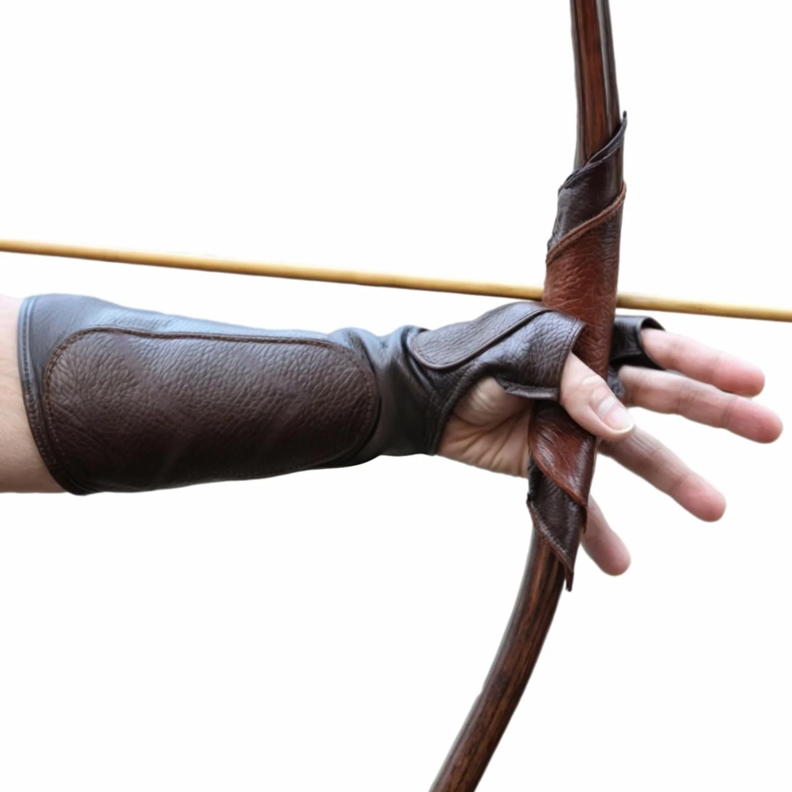 Protège-bras en cuir pour archers, équipement de protection réglable