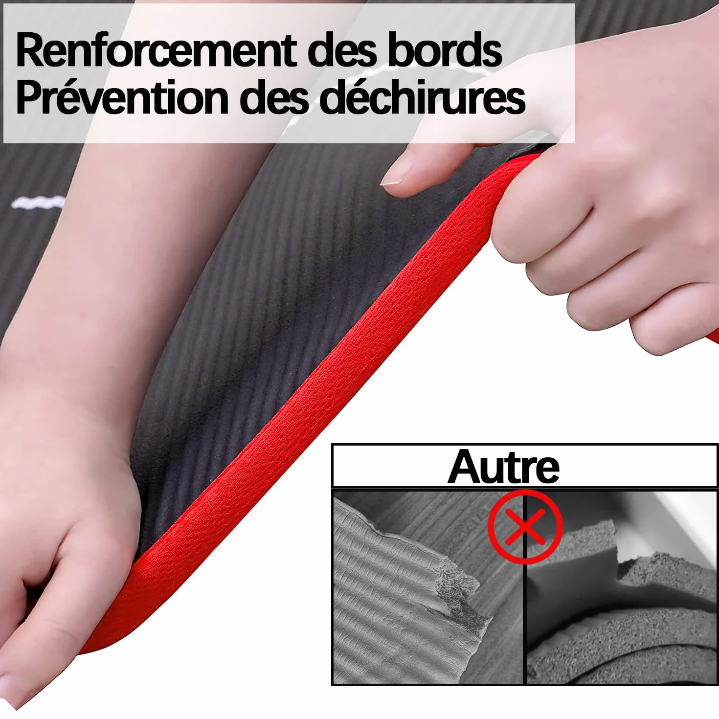 PROIRON Tapis de Yoga Epais 10MM Antidérapant Fitness Gymnastique