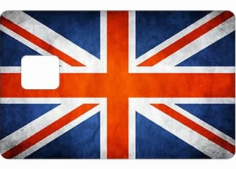 Sticker CB Drapeau Angleterre pour carte bancaire format US