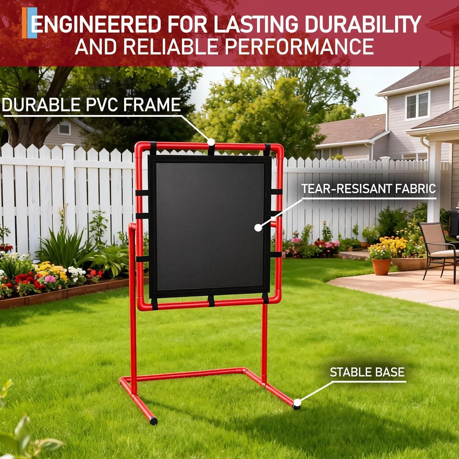 Baseball Pitching Accuracy Trainer Aim Net with Hit Zone Compatible with Wiffle Ball Blitzball Plastic Balls