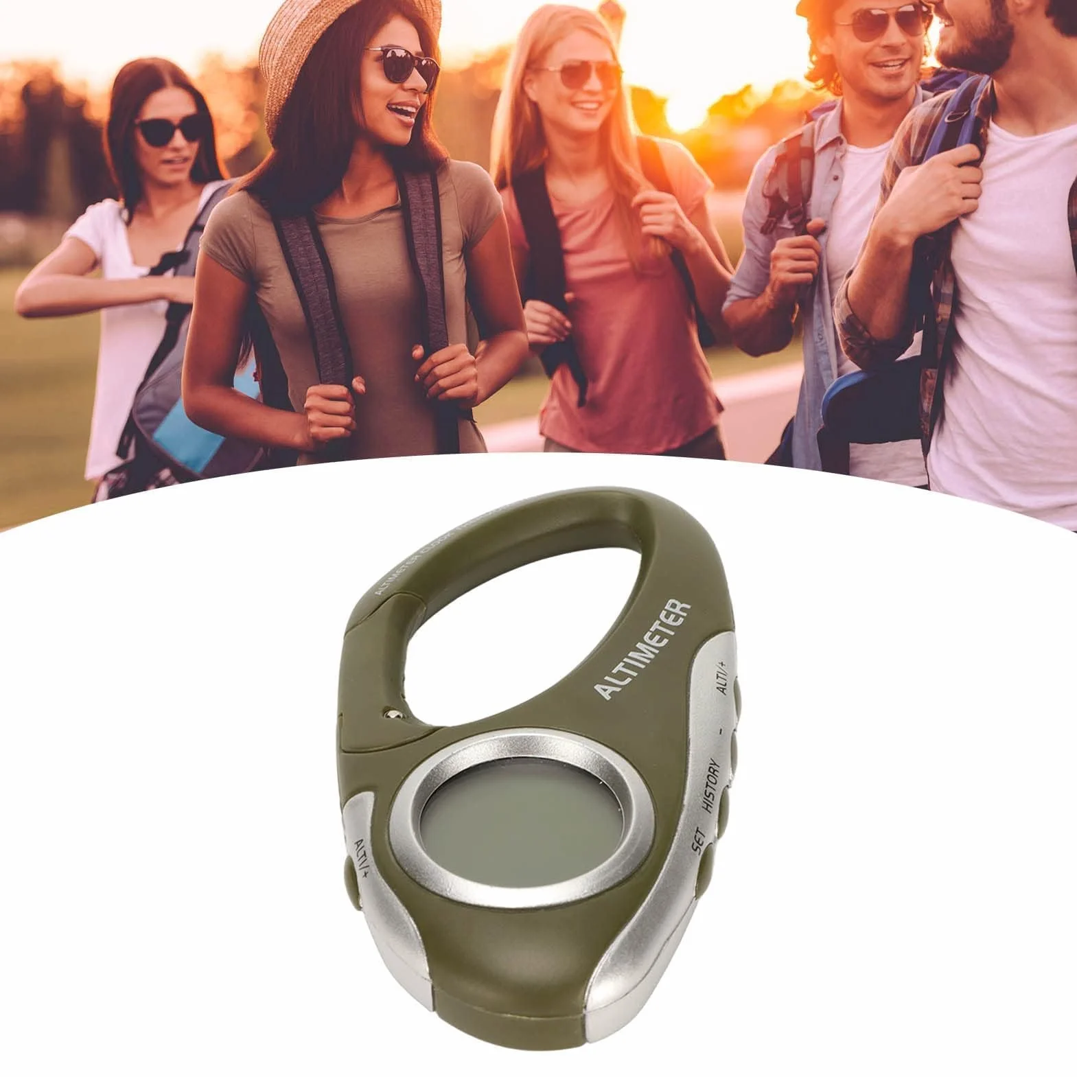 Altimètre Numérique avec Rétroéclairage, Baromètre Multifonctionnel, Thermomètre, Moniteur d'Altitude pour l'escalade, Camping, Sports de Plein Air