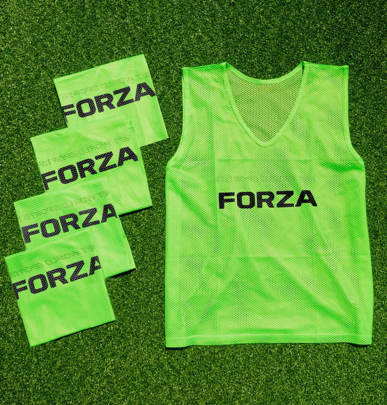 FORZA Chasubles d’Entraînement Pack de 15 | Léger, Tailles/Couleurs Multiples pour Adultes et Enfants | Football, Rugby, Hockey, Handball