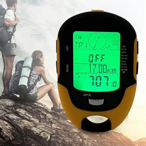 Keenso Altimètre Électronique Extérieur GPS FR510 ABS IPX4 Boussole Navigation Température Humidité