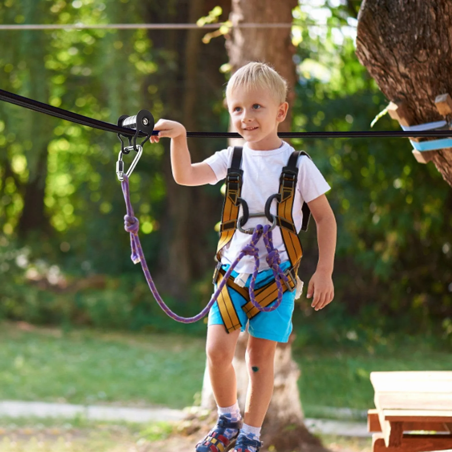 Poulie Slacklines Acier 200 Kg Multifonctionnelle