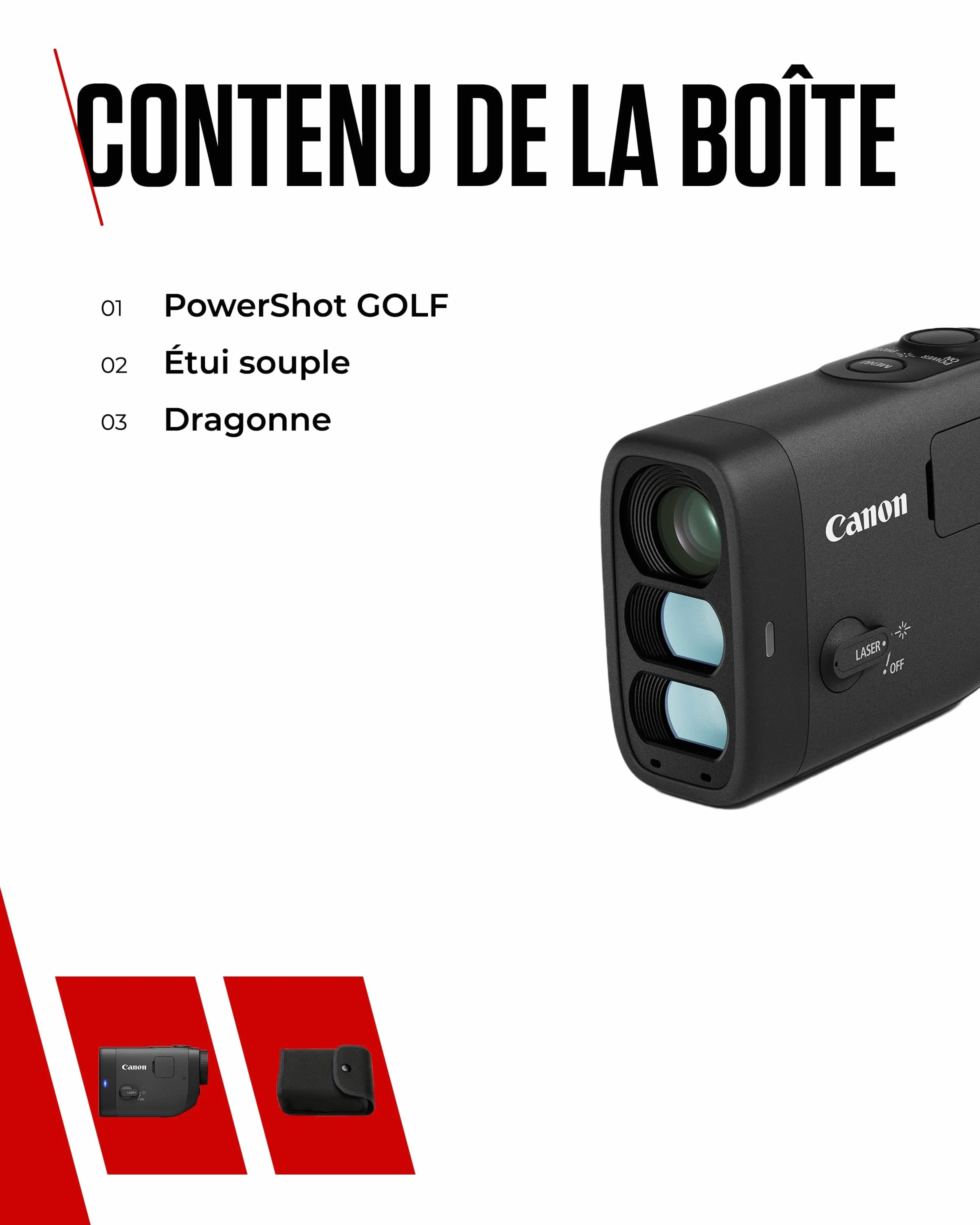Canon PowerShot Golf Télémètre Laser Mesure de Distance 800 Yards Zoom Optique x6 Stabilisation