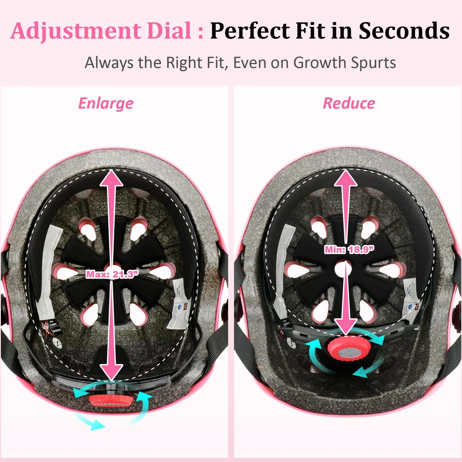Casque Enfant réglable 2-8 Ans Multi-Sport Vélo Skateboard Patinage Scooter