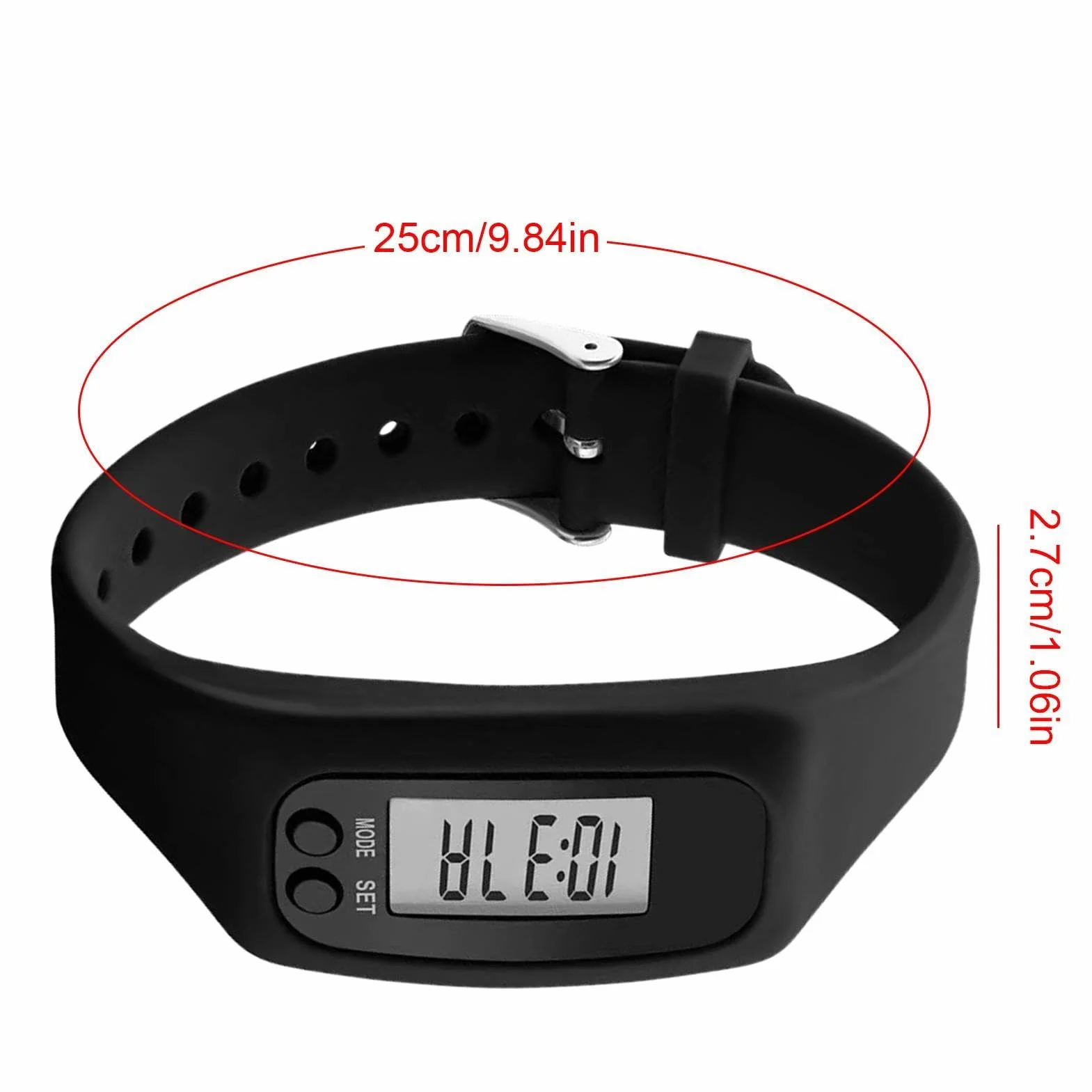 Montre Podomètre Grand Écran Traqueur d'Activité Physique pour Hommes Femmes Seniors Marche Jogging Randonnée