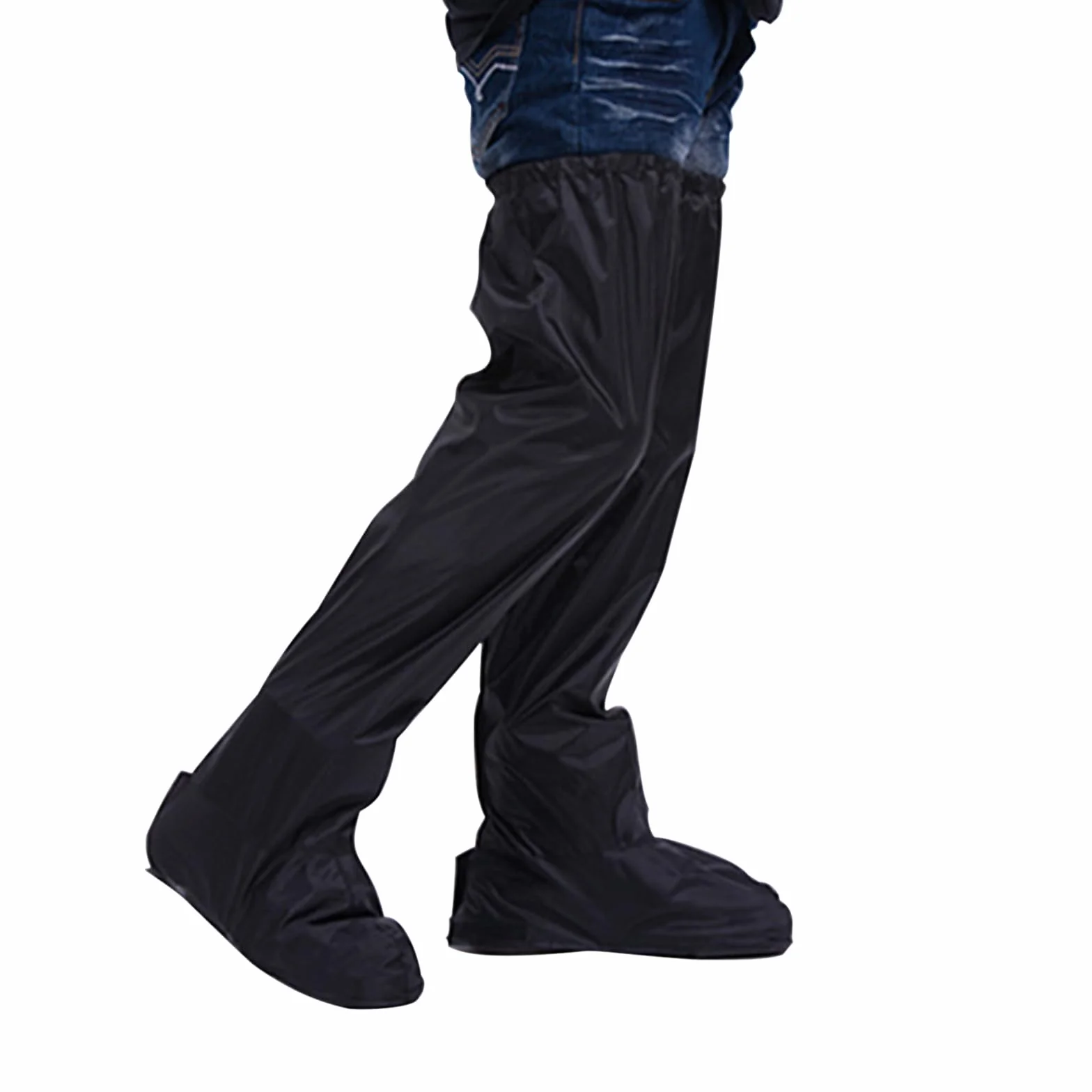 OhMill Pantalon Imperméable Cyclisme Jambes Pieds Protège-Jambes Étanches Ajustable Moto Vélo VTT